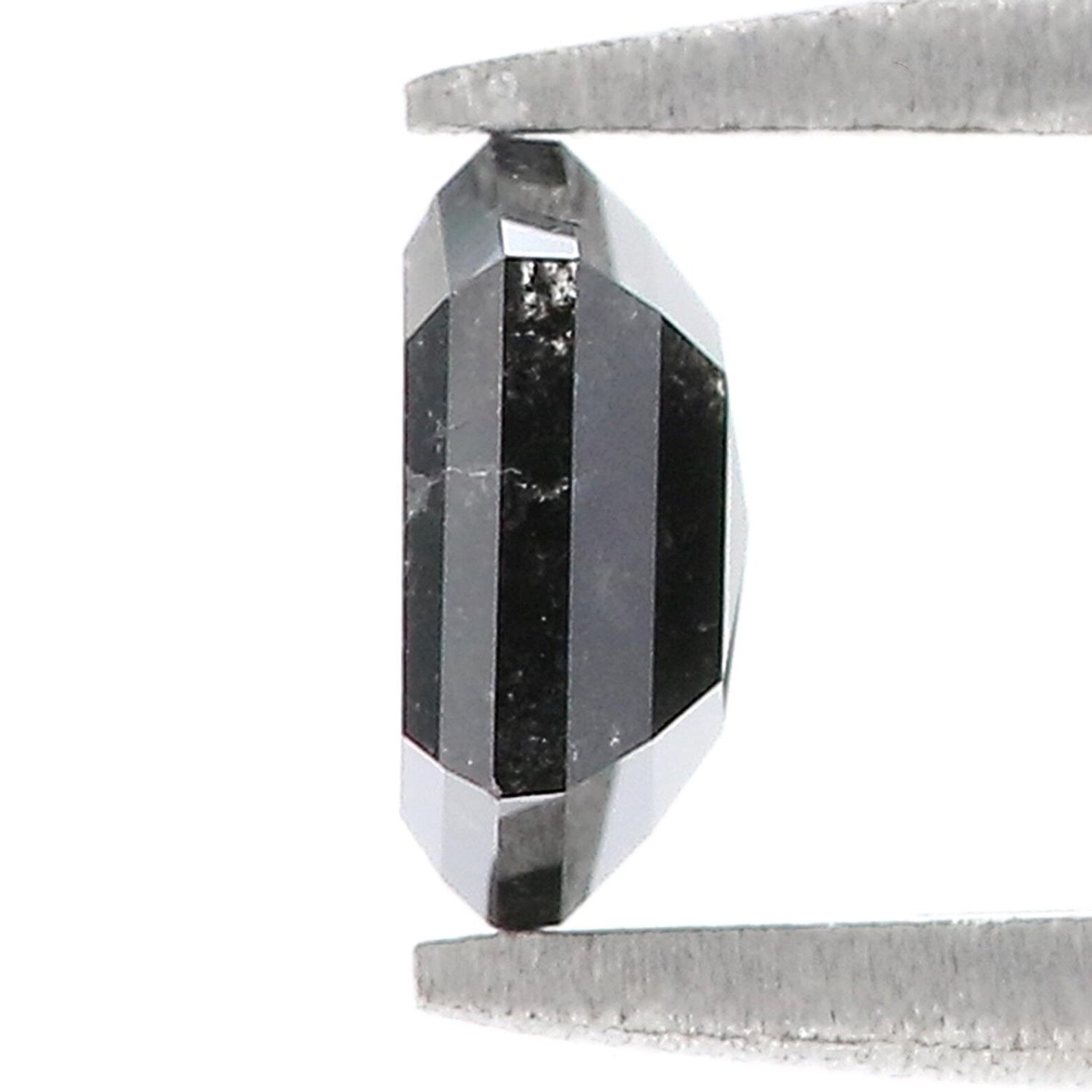 0.80 CT Natural Loose Hexagon Shape Diamond Black Color Hexagon Cut Diamond 6.25 MM Natural Diamond Black Hexagon Rose Cut Diamond QN1275
