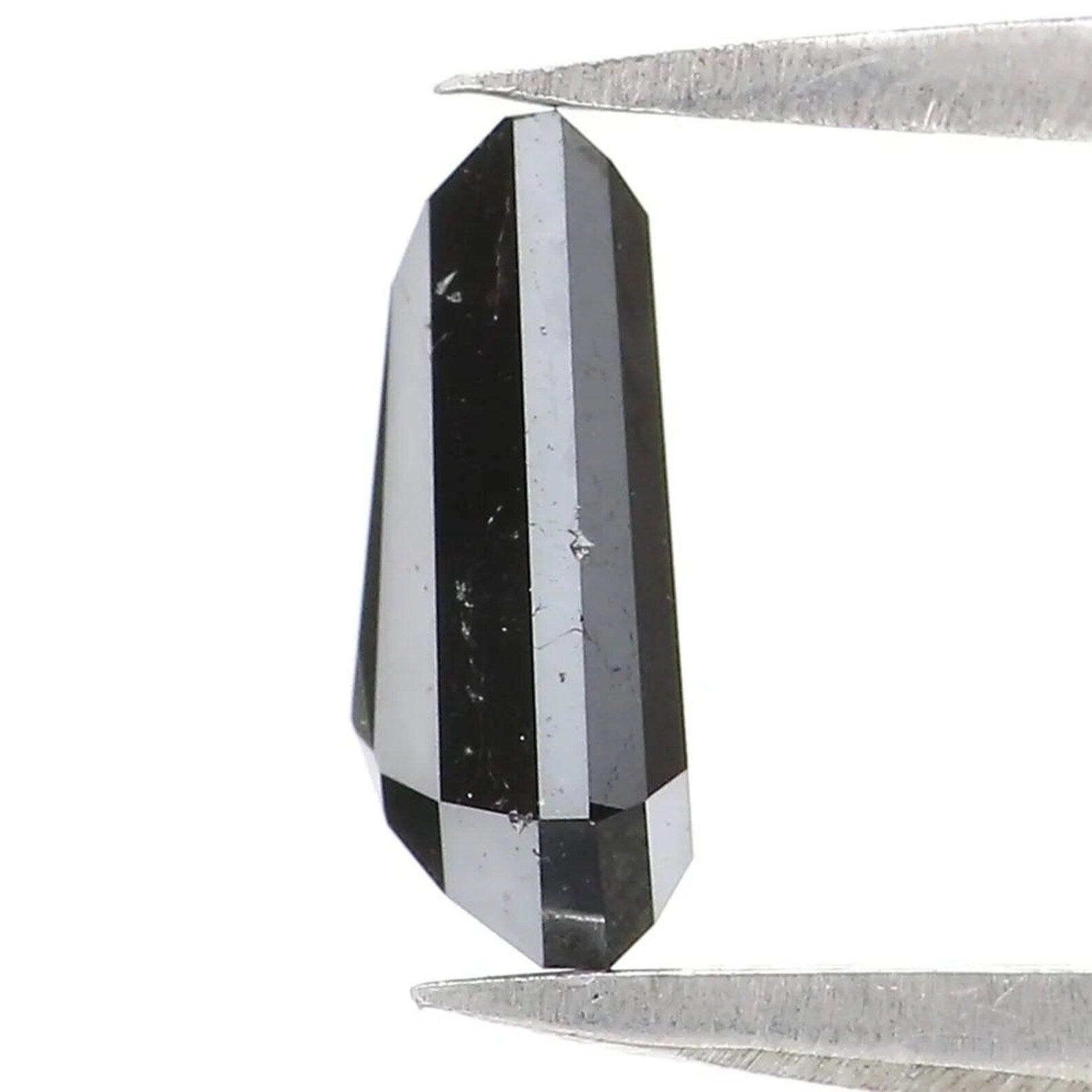 1.25 Ct Natural Loose Coffin Shape Diamond Black Color Coffin Shape Diamond 8.15 MM Natural Loose Diamond Coffin Rose Cut Diamond NQ2476