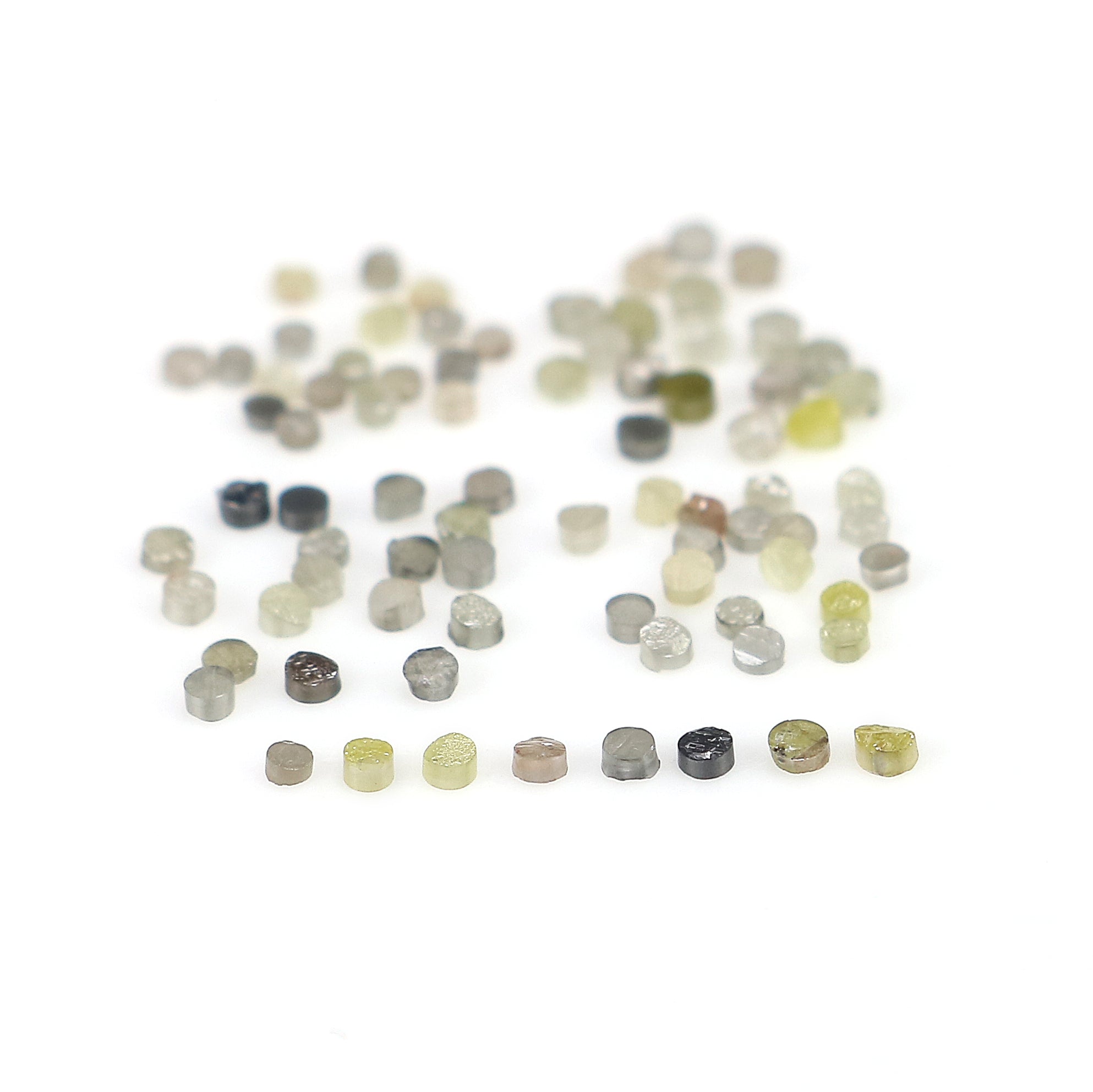 Natural Loose Rough Tablet Round Cut Diamond Mix Color Rough Shape Diamond 100 PCS Lot Round Uncut Diamond Rough Irregular Cut Diamond Q55