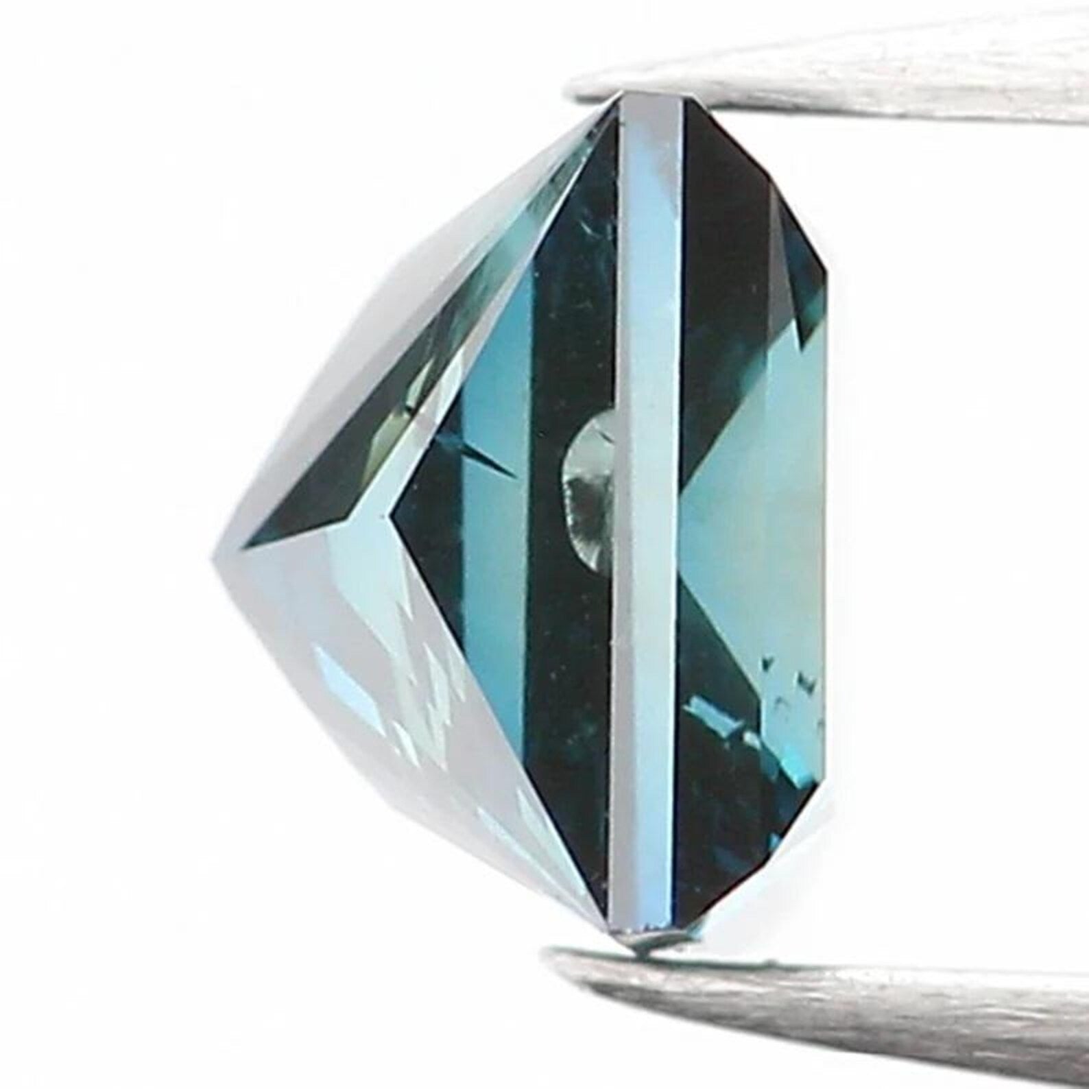 0.42 CT Natural Loose Princess Shape Diamond Blue Color Princess Diamond 4.05 MM Natural Blue Color Princess Brilliant Cut Diamond NQ1385