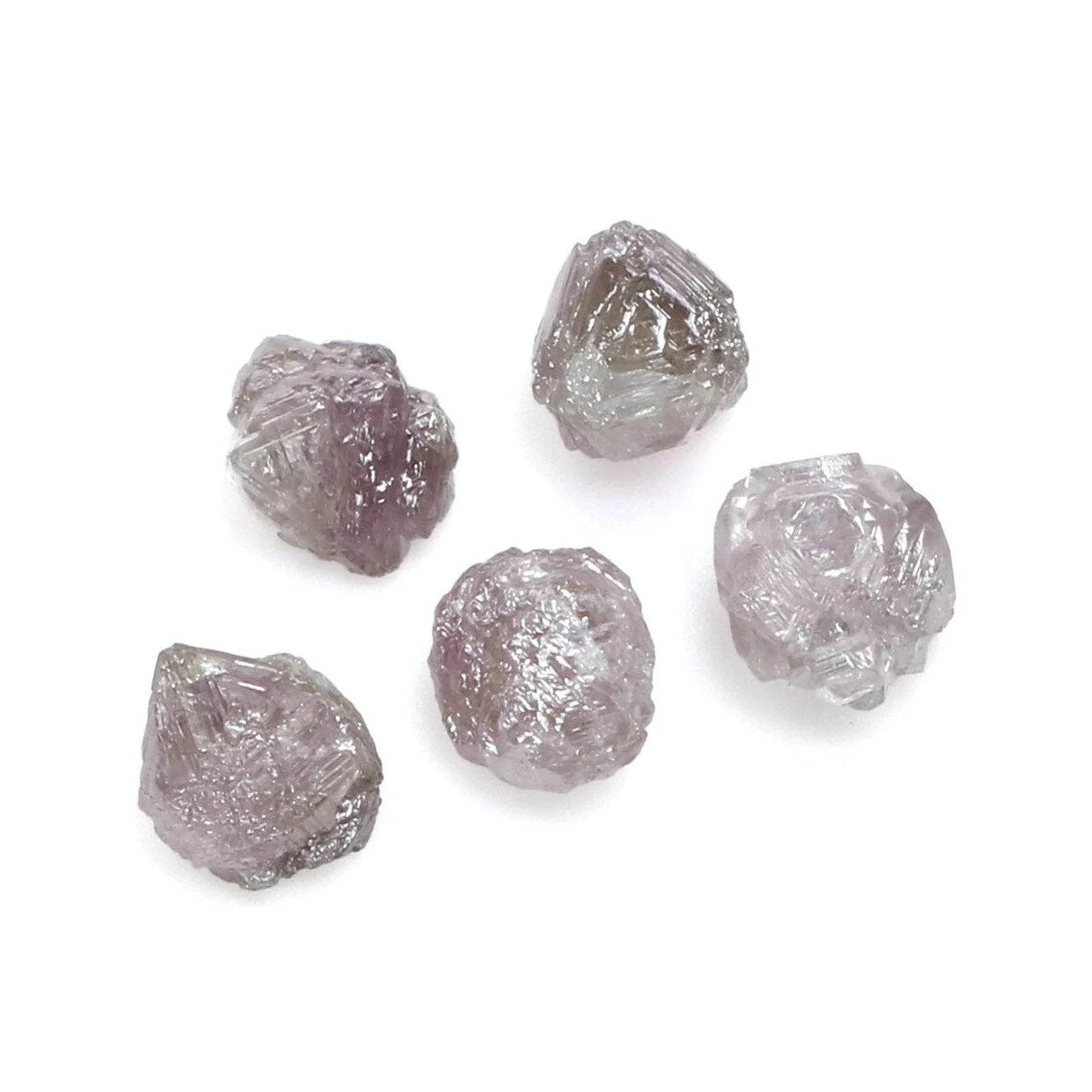 2.12 CT Natural Loose Rough Shape Diamond Pink Color Rough Cut Diamond 4.50 MM Natural Loose Diamond Grey Rough Irregular Cut Diamond QN163