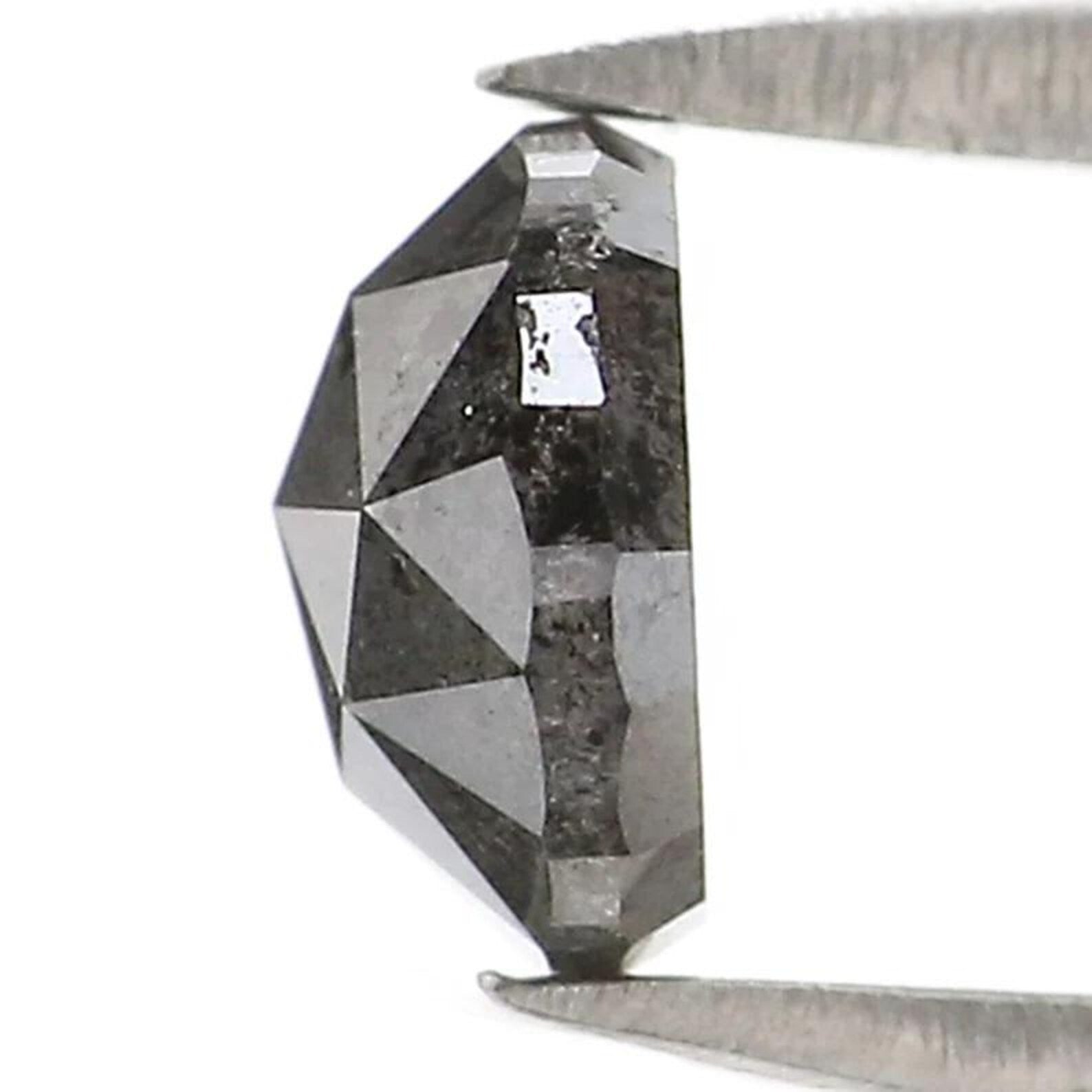 0.52 CT Natural Loose Round Shape Diamond Salt And Pepper Round Cut Diamond 4.95 MM Natural Black Grey Color Round Rose Cut Diamond NQ2435