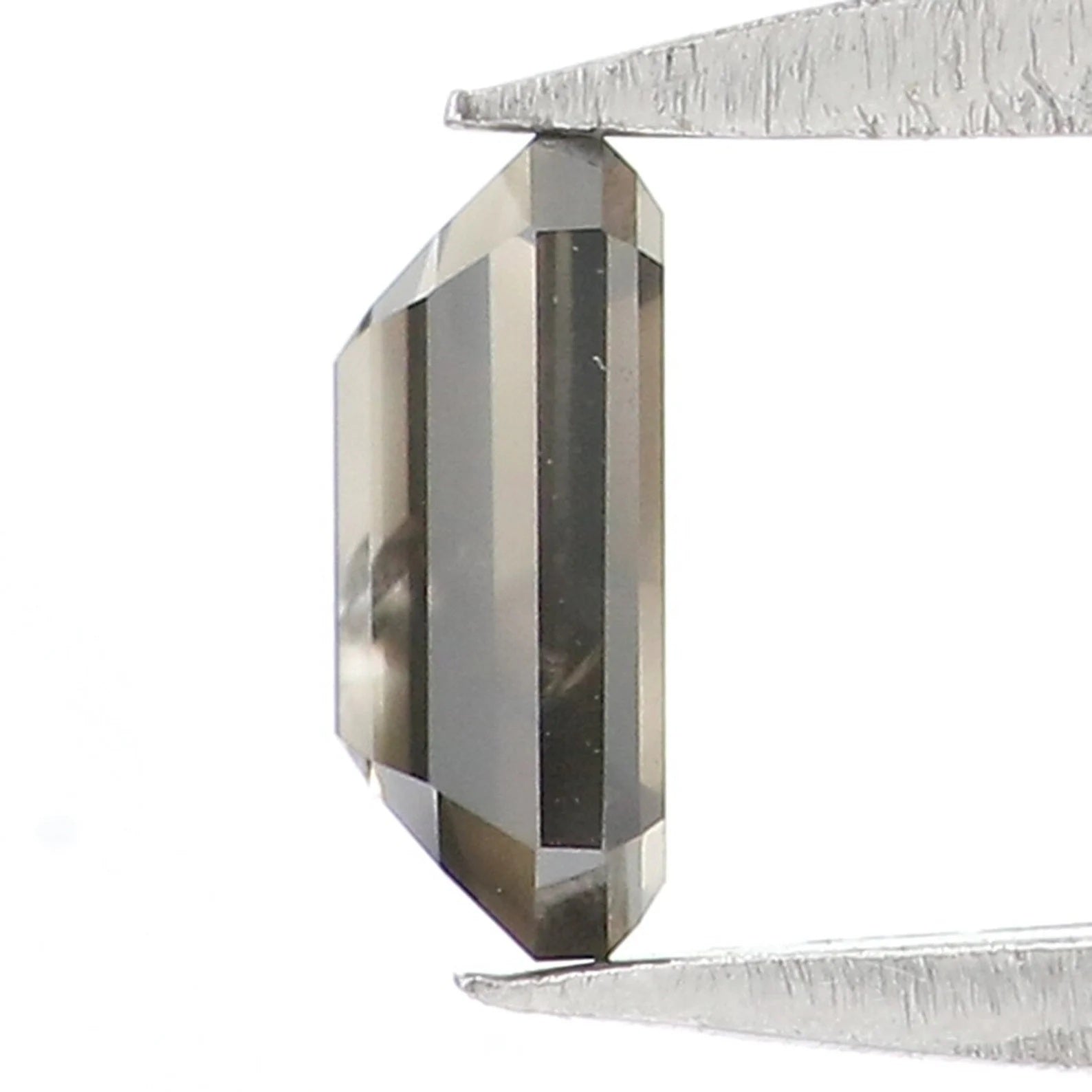 0.32 CT Natural Loose Emerald Shape Diamond Salt And Pepper Emerald Diamond Diamond 4.80 MM Black Grey Color Emerald Rose Cut Diamond NQ289