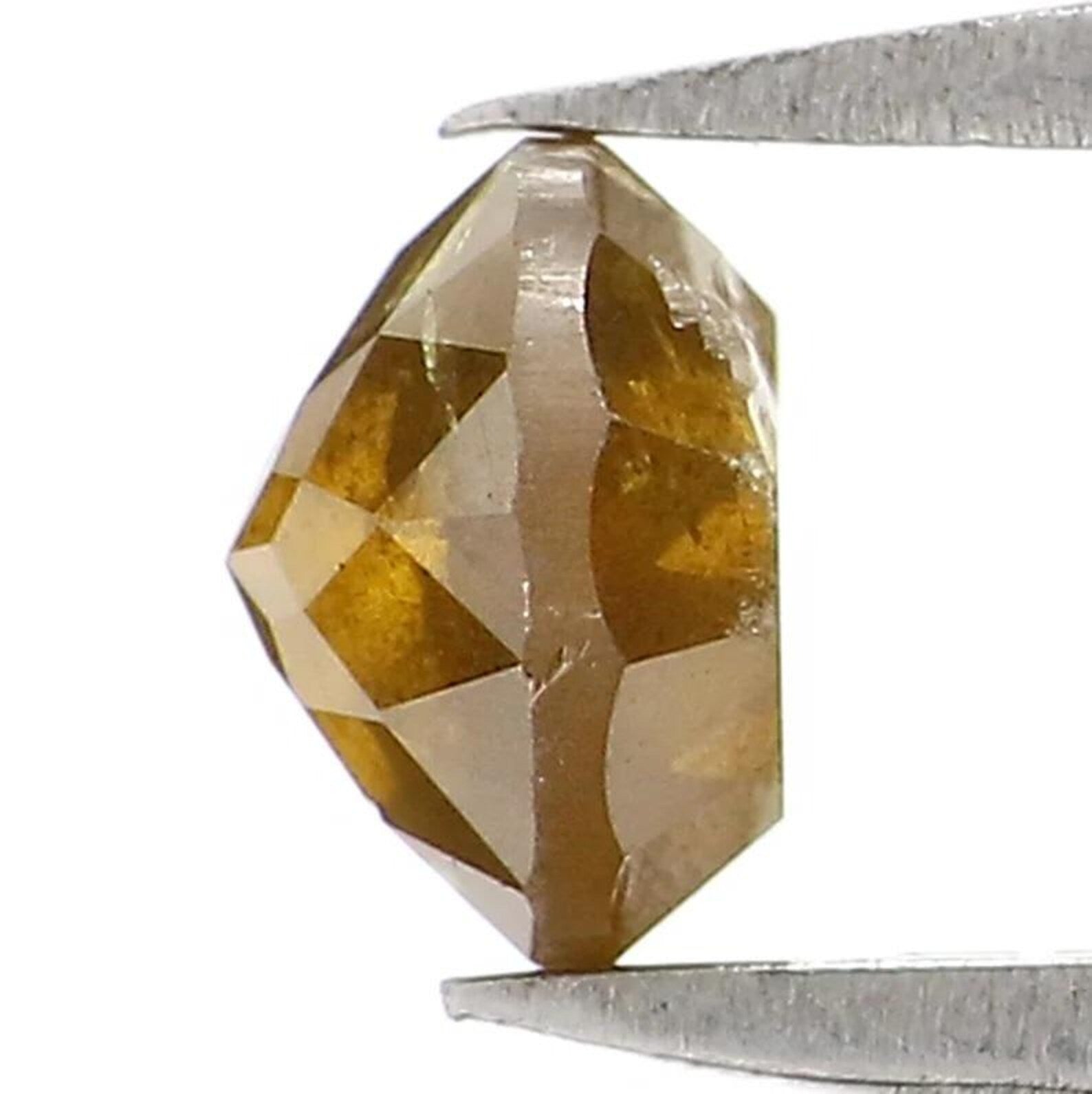 0.52 CT Natural Loose Round Rose Cut Diamond Yellow Color Round Shape Diamond 4.65 MM Natural Yellow Color Round Rose Cut Diamond NQ7251
