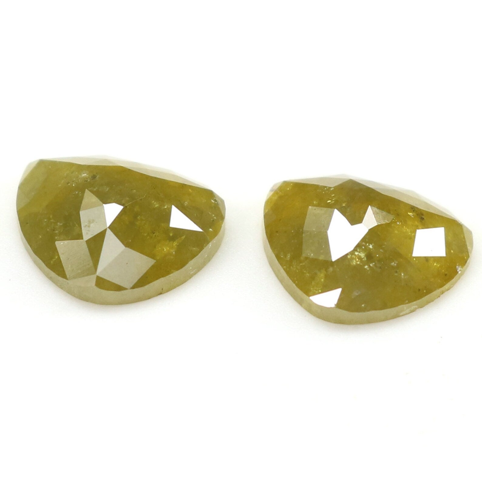 2.26 CT Natural Loose Pear Shape Pair Diamond Green Yellow Color Pear Cut Diamond 7.90 MM Natural Loose Pear Cut Pair Diamond KDN7025