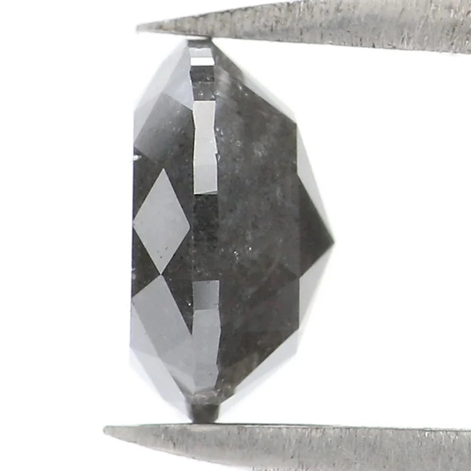 1.41 CT Natural Loose Cushion Shape Diamond Salt And Pepper Cushion Cut Diamond 6.80 MM Natural Black Color Cushion Rose Cut Diamond NQ9062