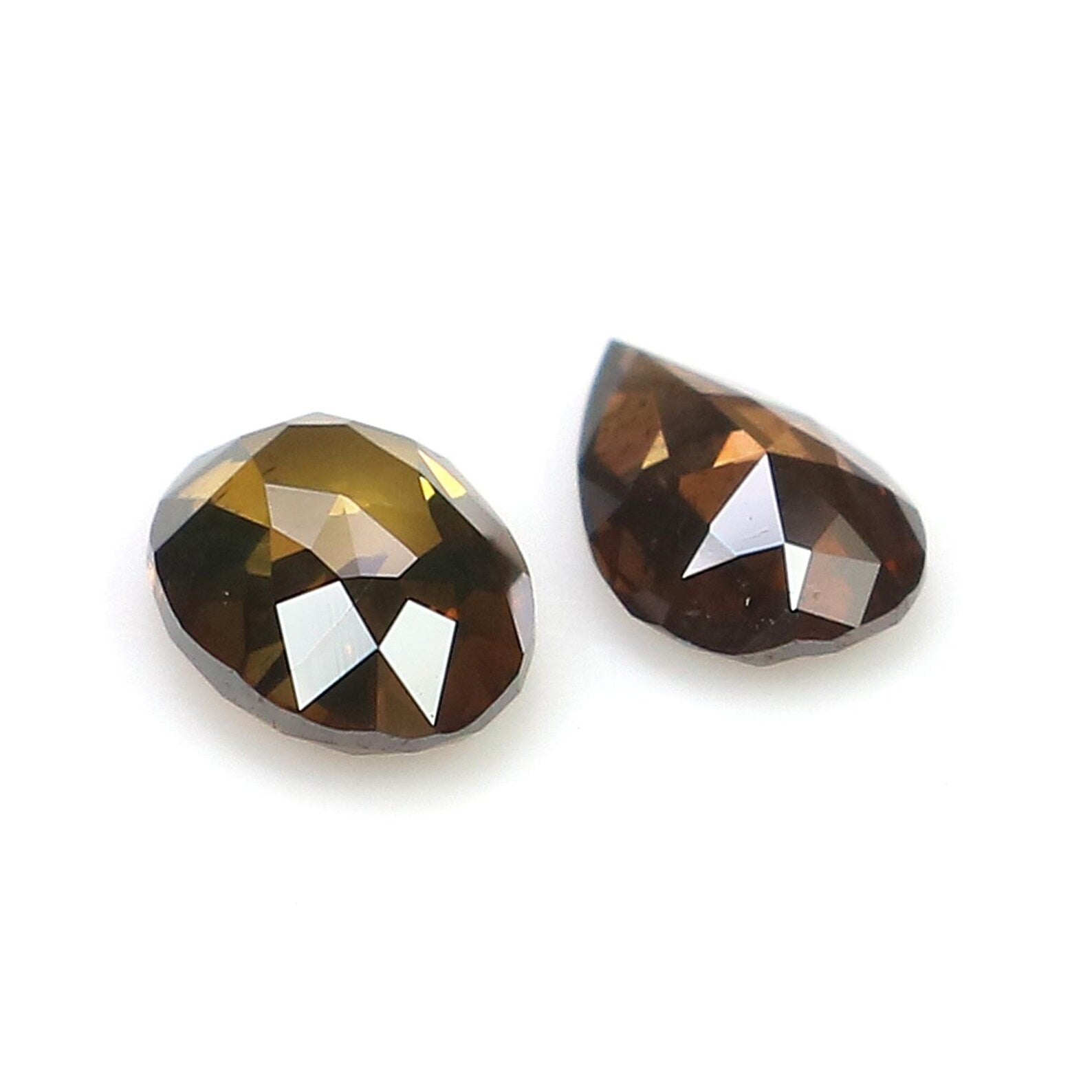 0.57 CT Natural Loose Mix Shape Diamond Brown Color Diamond 5.10 MM Natural Loose Diamond Brown Color Mix Shape Rose Cut Diamond NQ1799