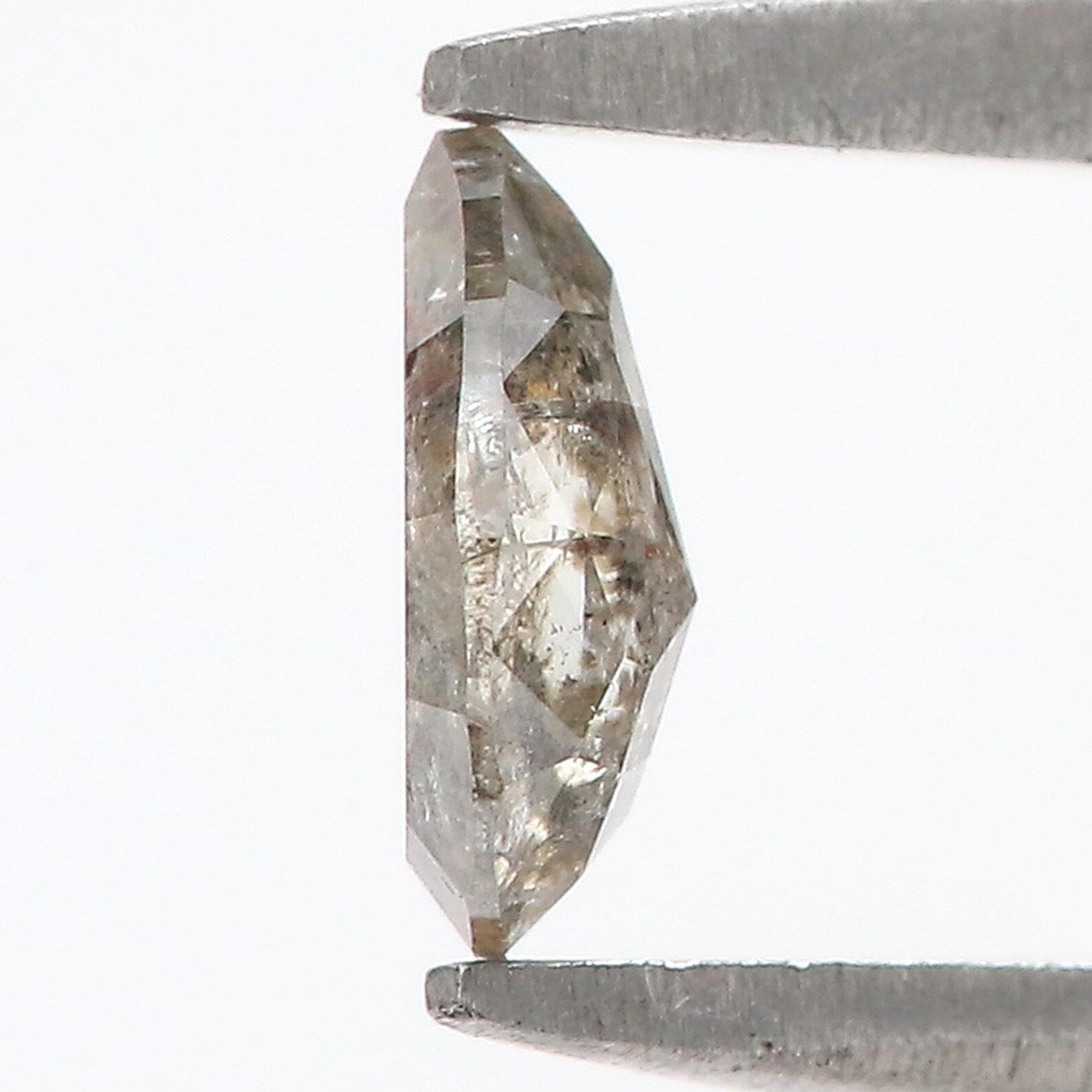 0.41 CT Natural Loose Pear Shape Diamond Salt And Pepper Pear Cut Diamond 5.95 MM Natural Loose Diamond Pear Shape Rose Cut Diamond QN554