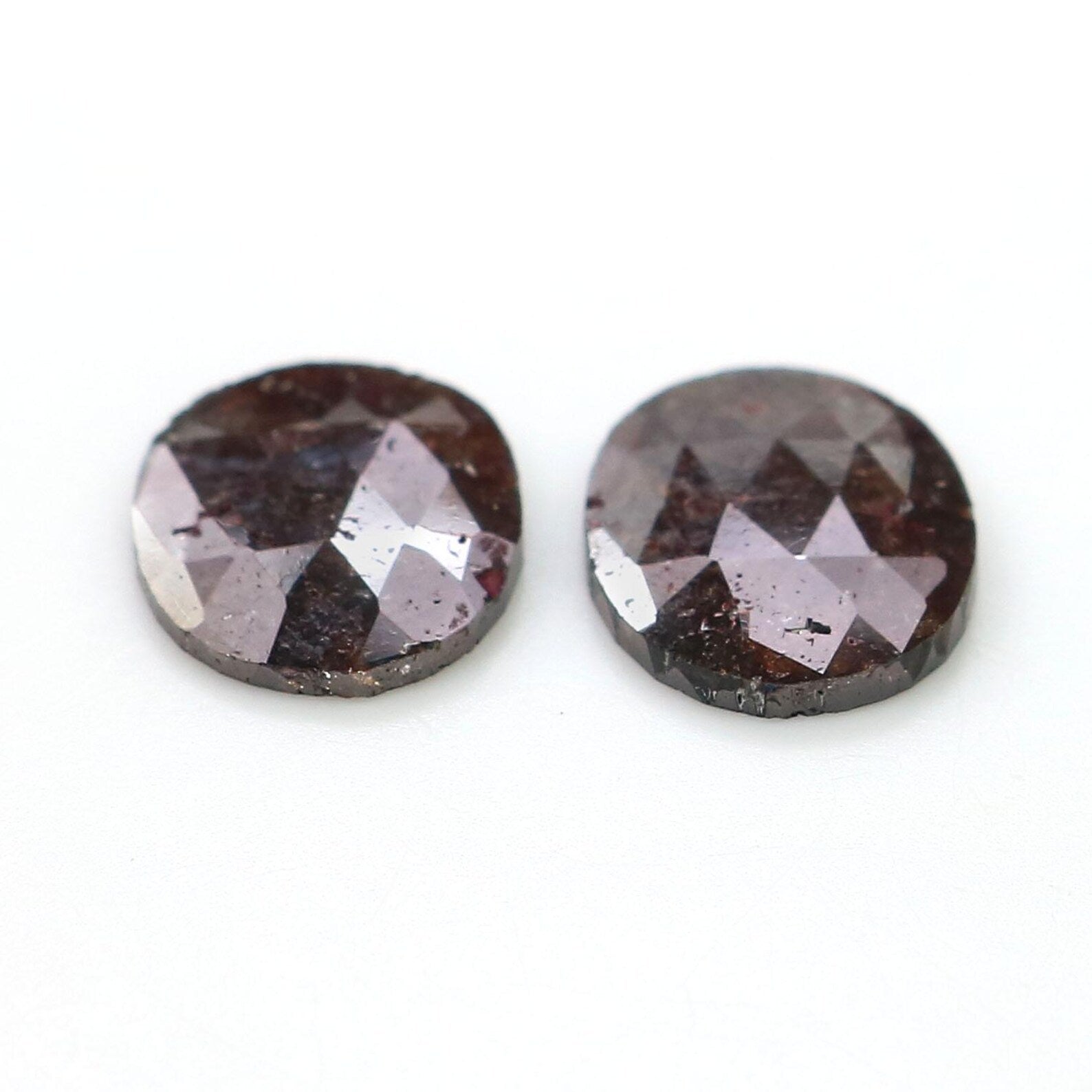 2.01 CT Natural Loose Oval Shape Pair Diamond Brown Color Oval Cut Diamond 9.85 MM Natural Diamond Brown Color Oval Rose Cut Diamond NQ2540