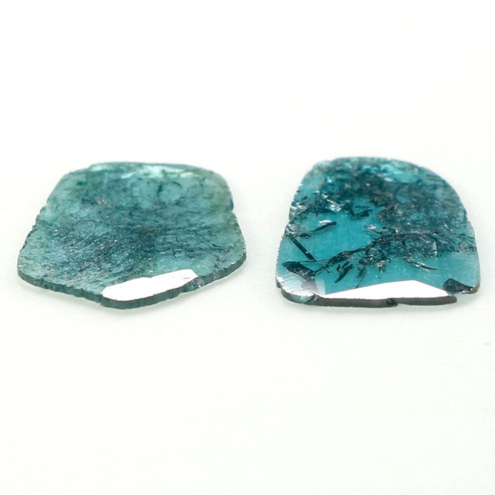 1.60 CT Natural Loose Slice Shape Diamond Blue Color Slice Diamond 12.70 MM Natural Loose Diamond Blue Color Slice Rose Cut Diamond NQ1269