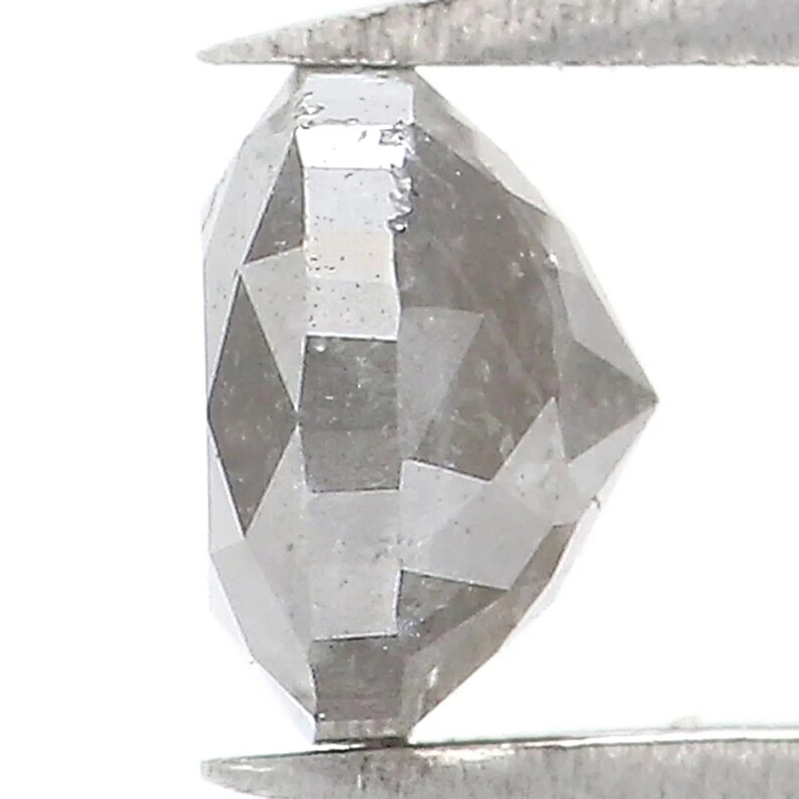 0.65 Ct Natural Loose Cushion Shape Diamond Salt And Pepper Cushion Diamond 4.80 MM Natural Black Grey Color Cushion Rose Cut Diamond NQ1768