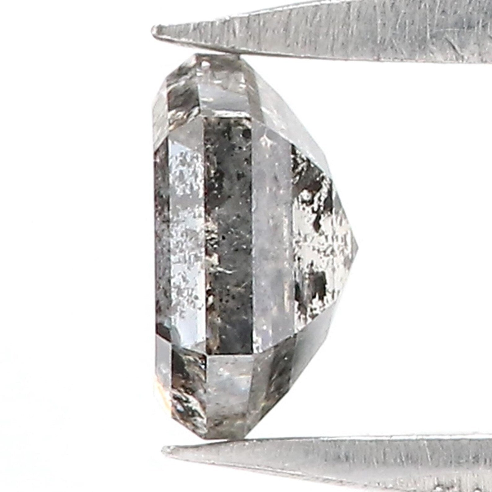 0.57 Ct Natural Loose Hexagon Shape Diamond Salt And Pepper Hexagon Cut Diamond 5.40 MM Natural Loose Black Color Hexagon Cut Diamond QN747