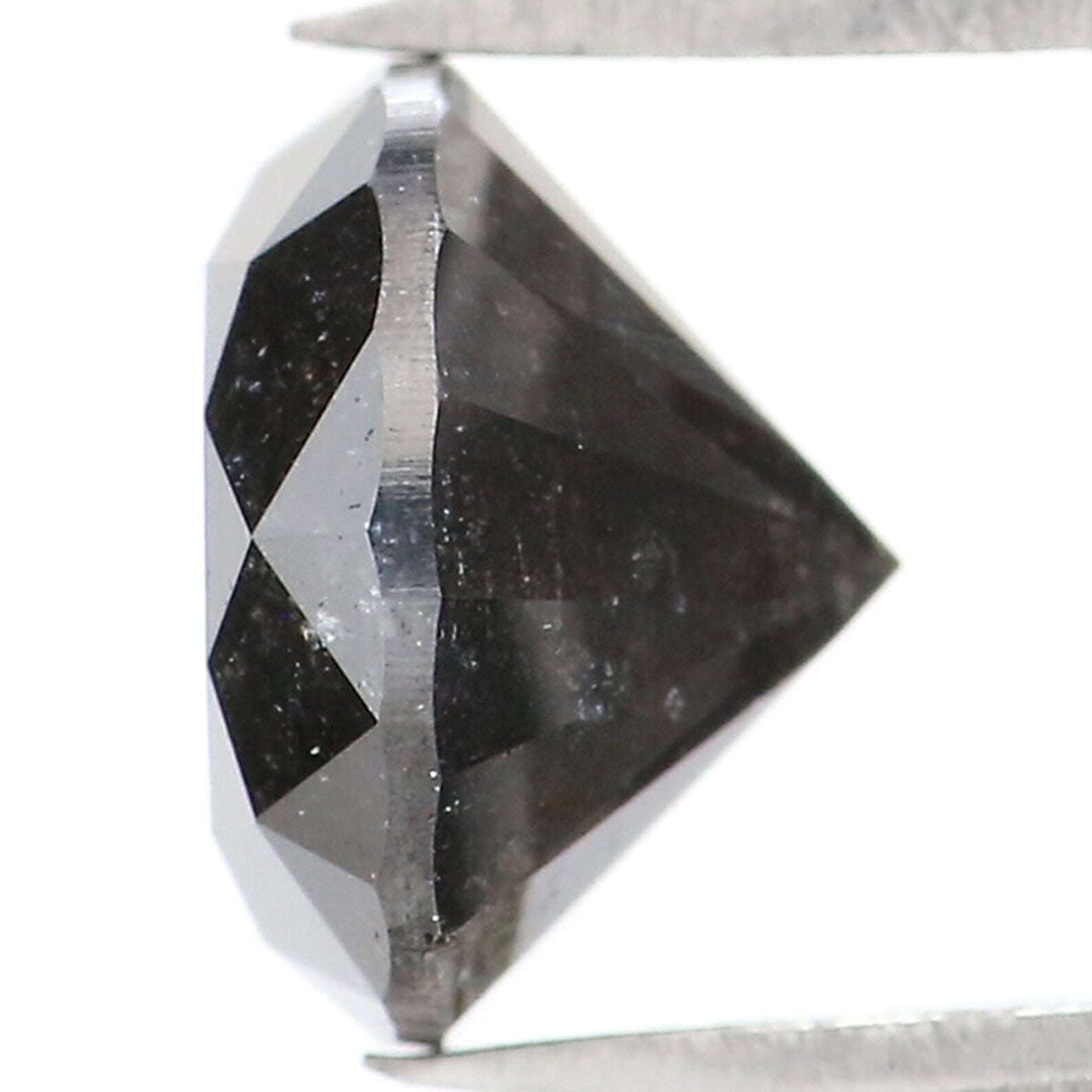 1.38 CT Natural Loose Round Shape Diamond Black Color Round Shape Diamond 6.70 MM Natural Loose Diamond Round Brilliant Cut Diamond NQ478