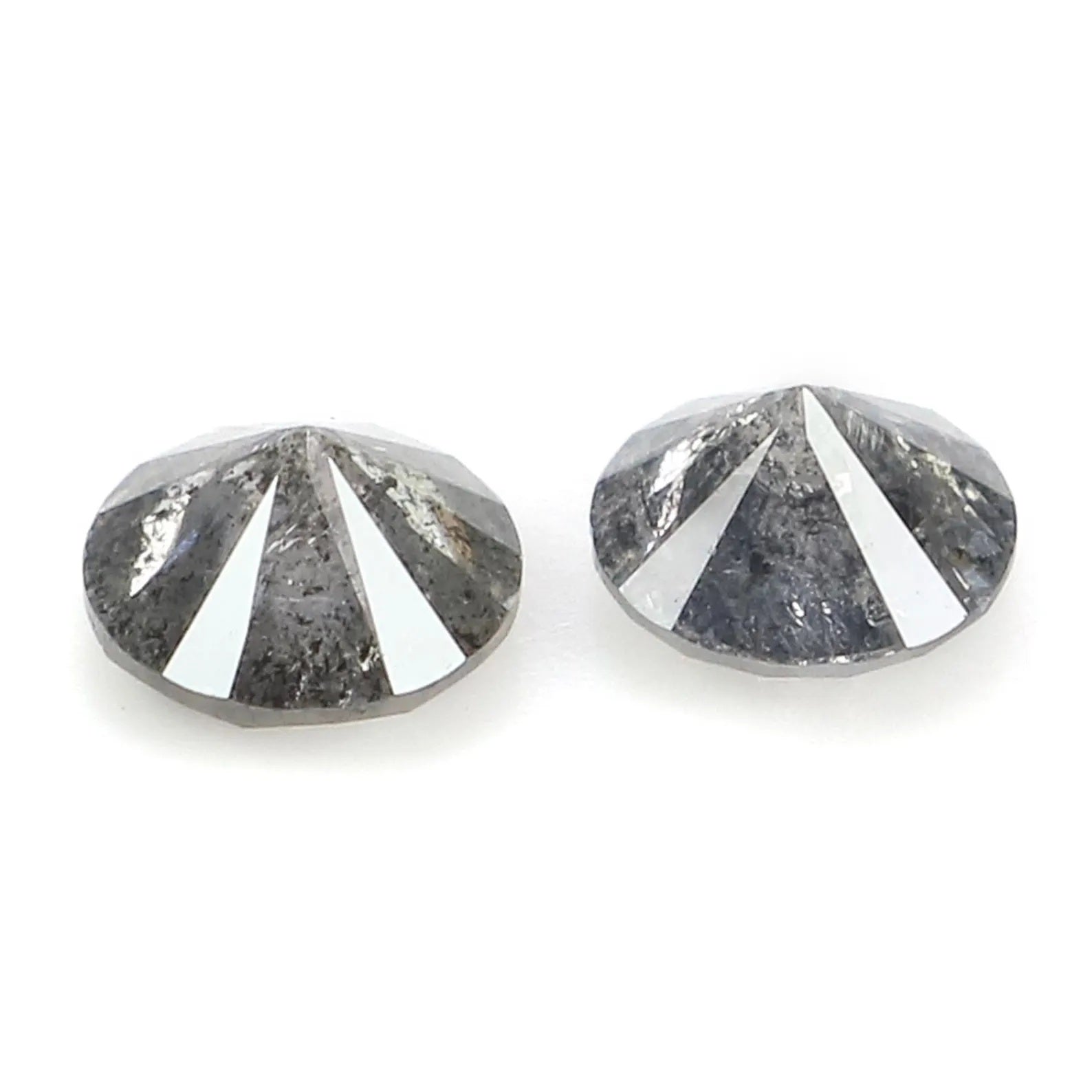 0.49 Ct Natural Loose Round Shape Pair Diamond Salt And Pepper Round Cut Diamond 4.00 MM Black Gray Color Round Brilliant Cut Diamond NQ2302