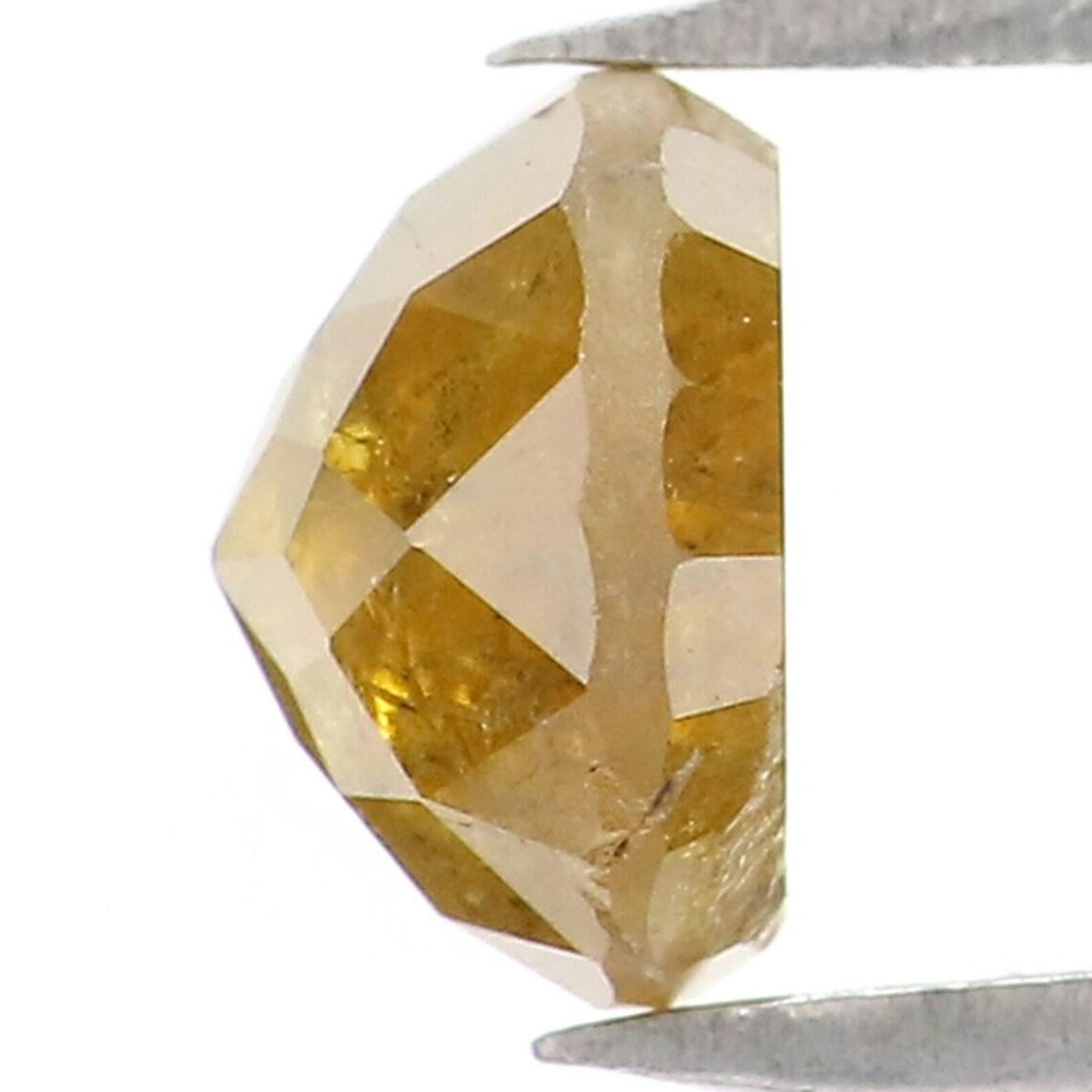 0.94 CT Natural Loose Round Shape Diamond Yellow Color Round Cut Diamond 5.50 MM Natural Loose Yellow Color Round Rose Cut Diamond NQ9643