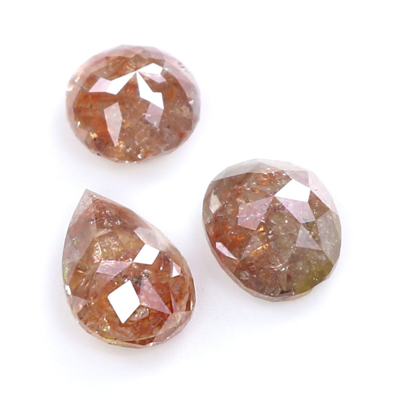 1.96 CT Natural Loose Mix Shape Diamond Brown Color Diamond 5.10 MM Natural Loose Diamond Brown Color Mix Shape Rose Cut Diamond KDN1998