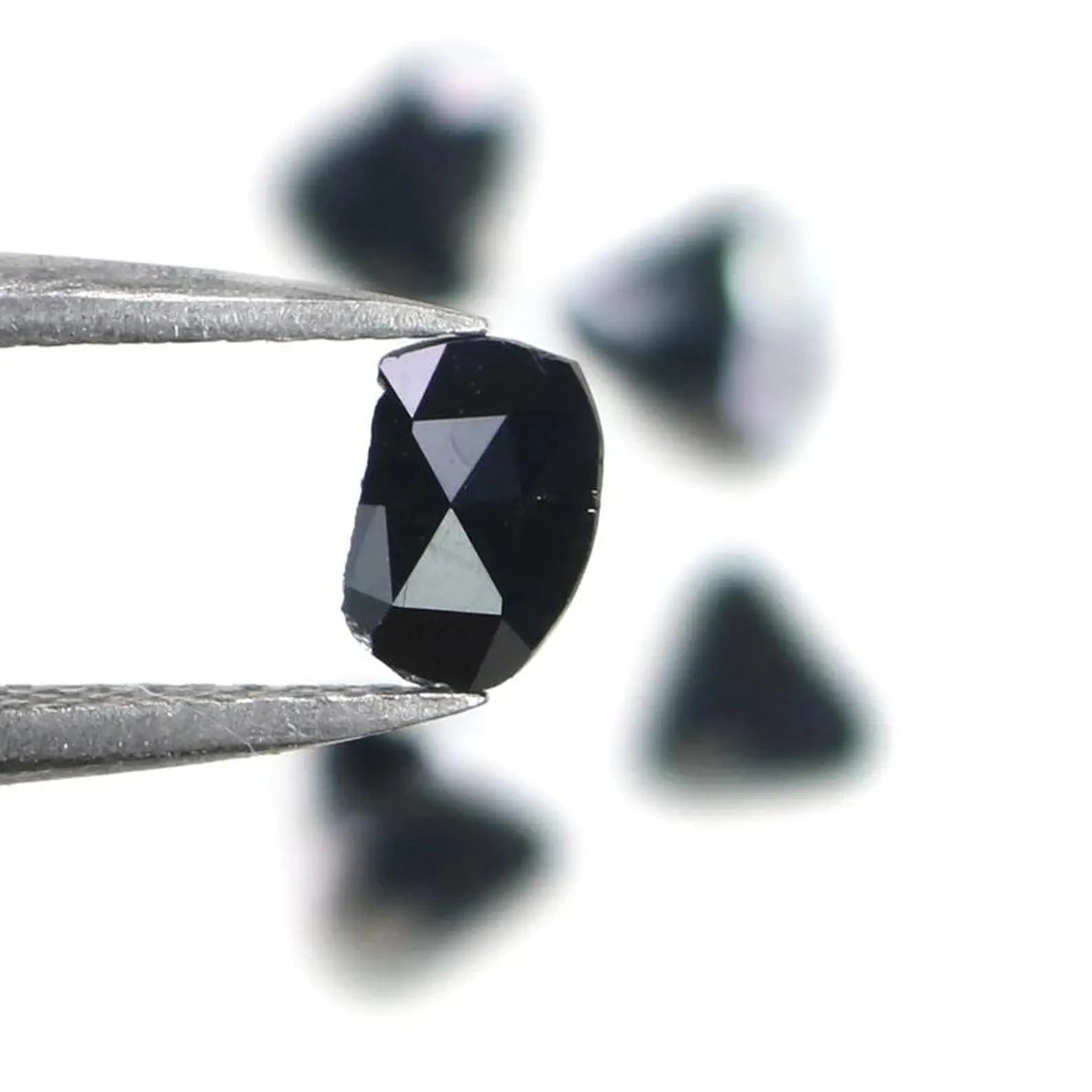 1.06 CT Natural Loose Slice Shape Diamond Black Color Irregular Cut Diamond 5.50 MM Natural Loose Black Color Slice Rose Cut Diamond NQ2230