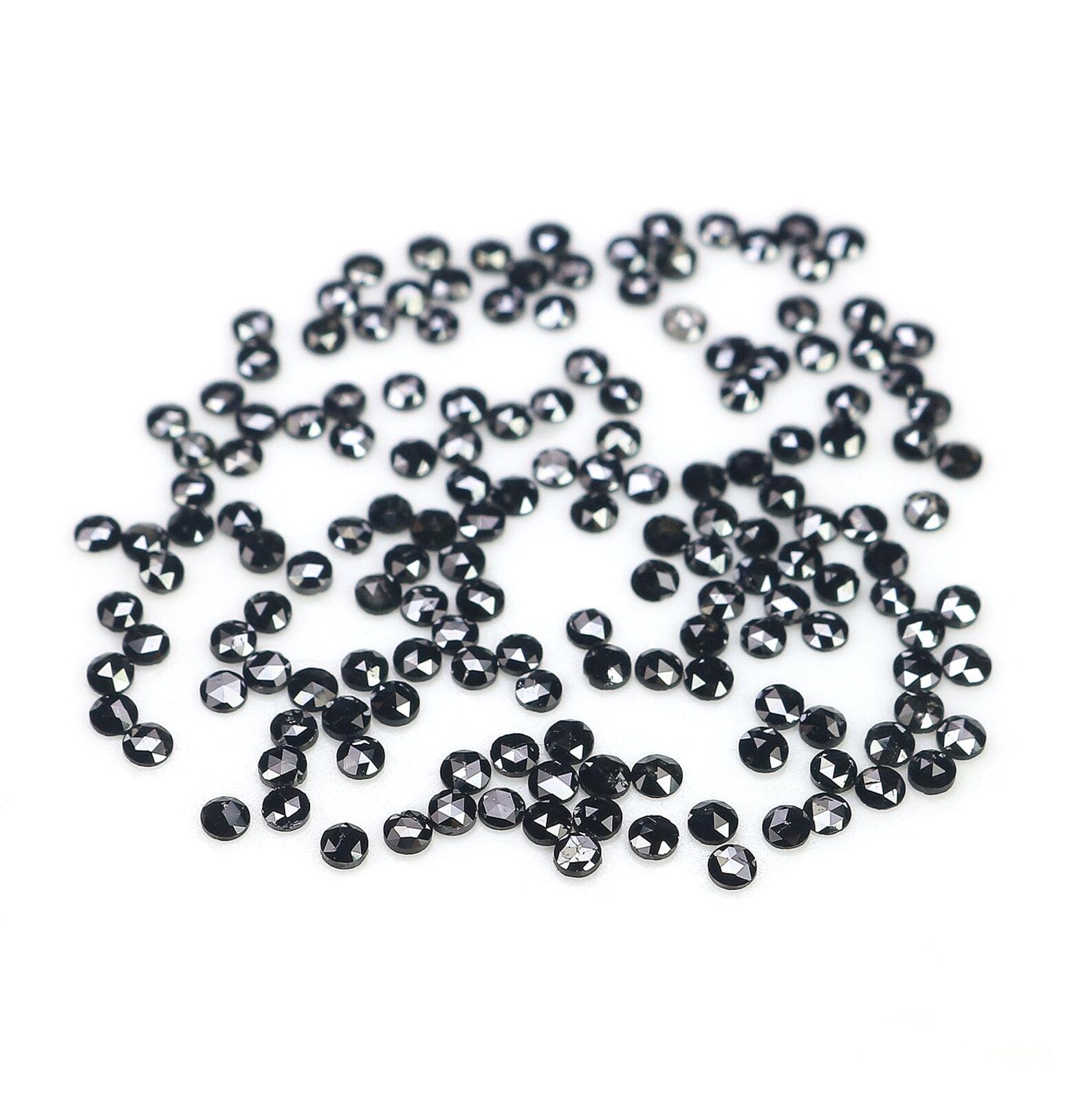 3.04 CT Natural Loose Round Shape Diamond Black Color Round Diamond 1.65 MM Natural Loose Diamond Black Color Round Rose Cut Diamond NQ1828