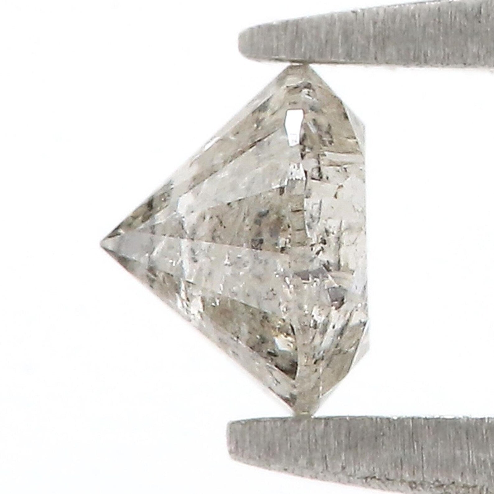 0.52 CT Natural Loose Round Shape Diamond Salt And Pepper Round Diamond 4.80 MM Natural Diamond Grey Color Round Brilliant Cut Diamond NQ805