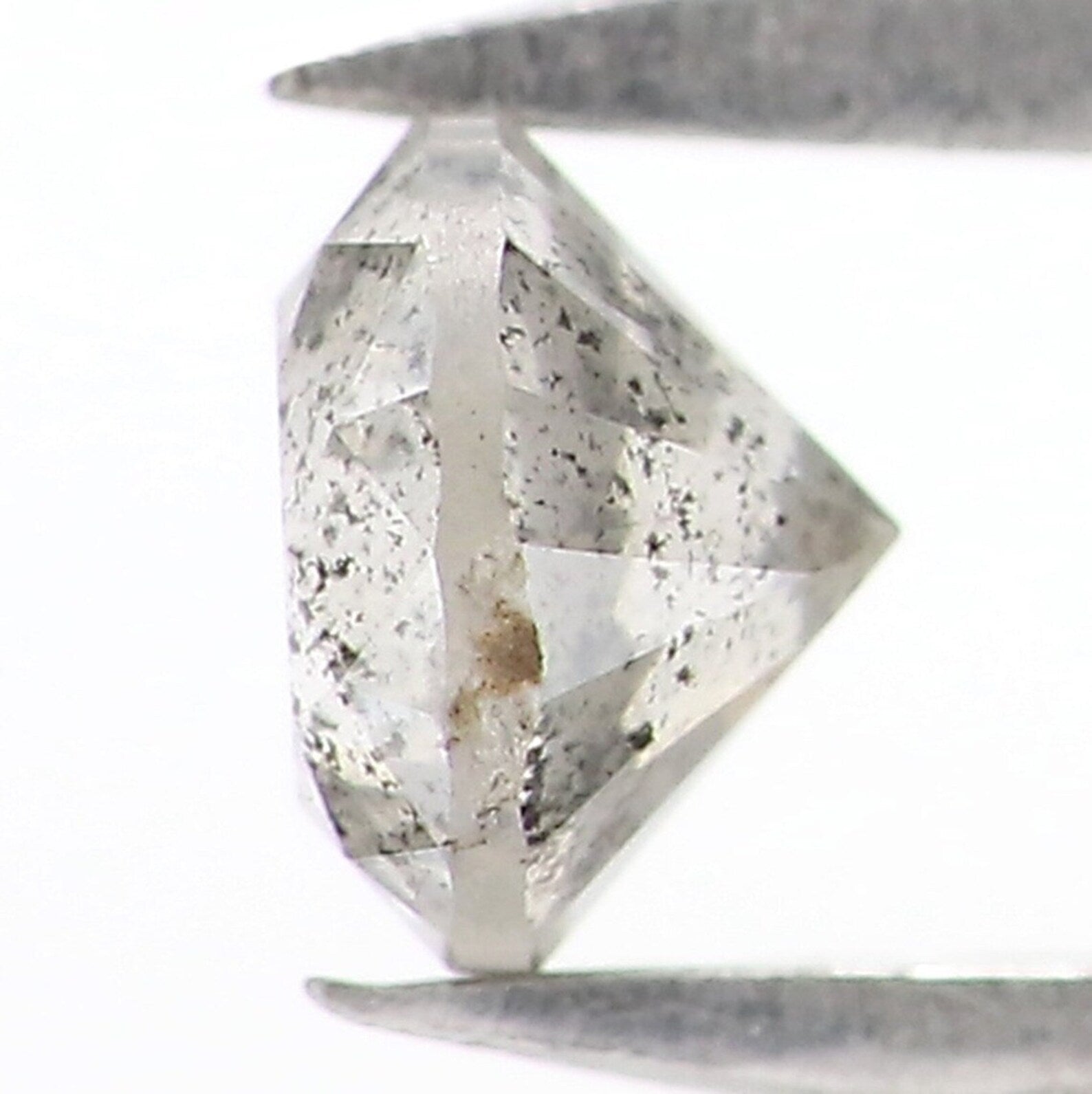 0.33 Ct Natural Loose Round Shape Diamond Salt And Pepper Round Diamond 4.10 MM Natural Black Grey Color Round Brilliant Cut Diamond NQ7338