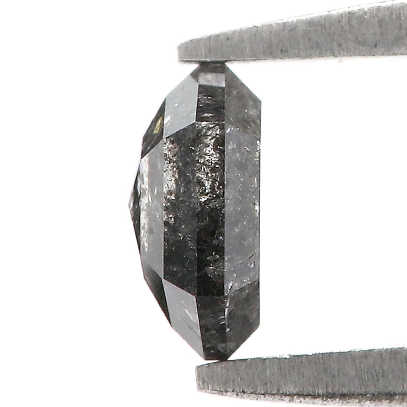 0.69 CT Natural Loose Hexagon Shape Diamond Salt And Pepper Hexagon Cut Diamond 6.00 MM Natural Loose Hexagon Shape Rose Cut Diamond QN849