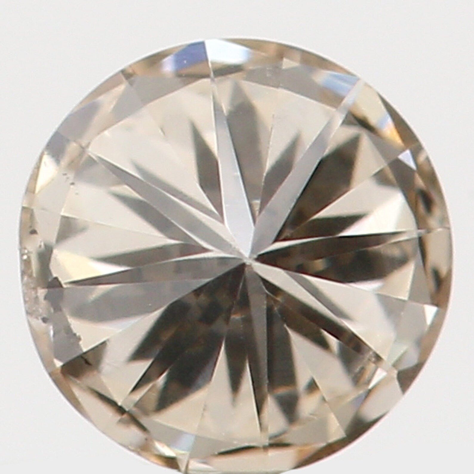 0.15 Ct Natural Loose Diamond Round Brown Color SI1 Clarity 3.40 MM N7205