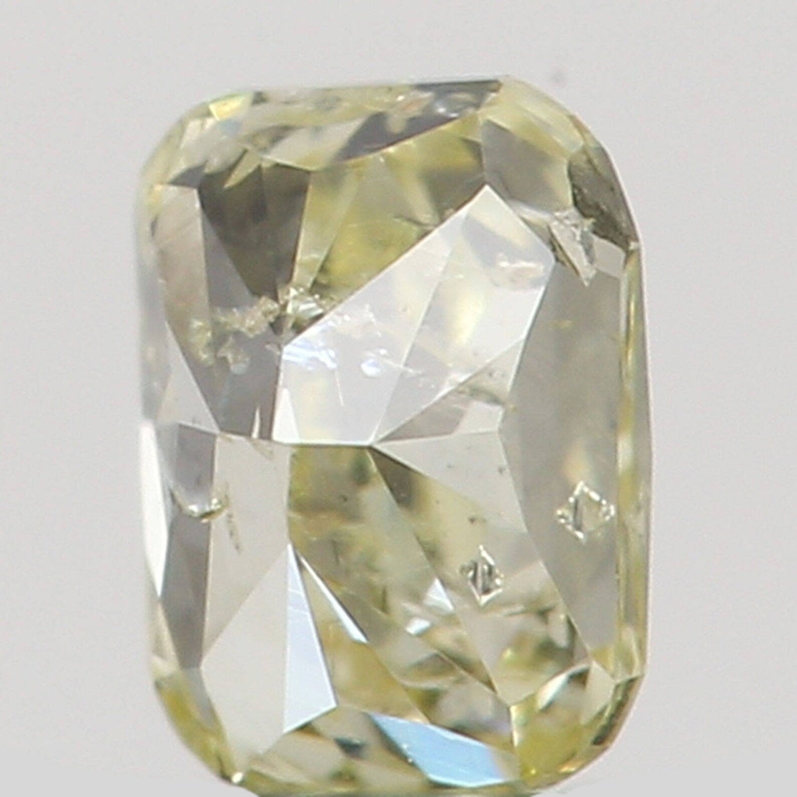 0.12 Ct Natural Loose Diamond Cushion Yellow Color I1 Clarity 3.10 MM N7335