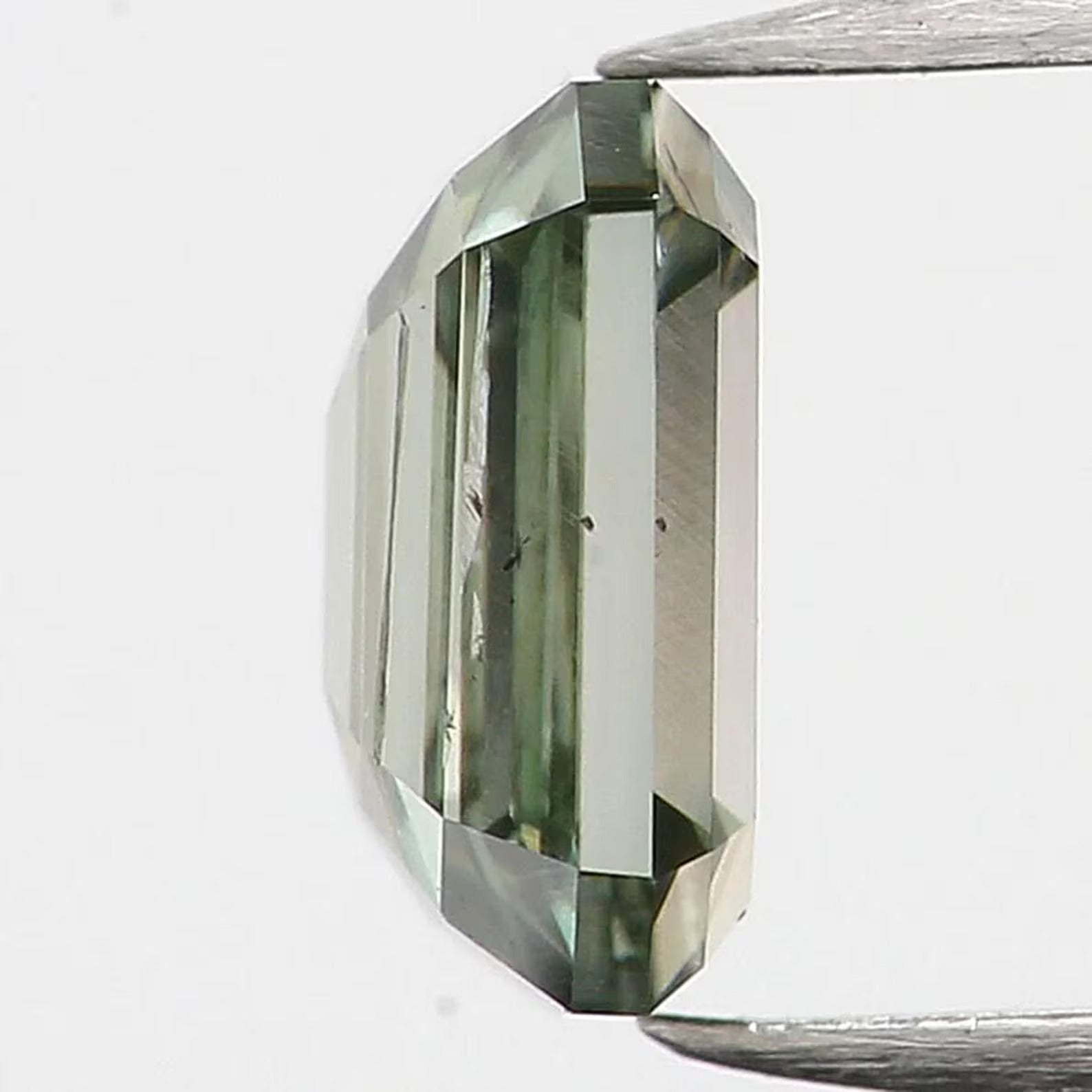 0.36 CT Natural Loose Emerald Shape Diamond Green Color Emerald Shape Diamond 4.60 MM Natural Loose Diamond Green Emerald Cut Diamond QN1168