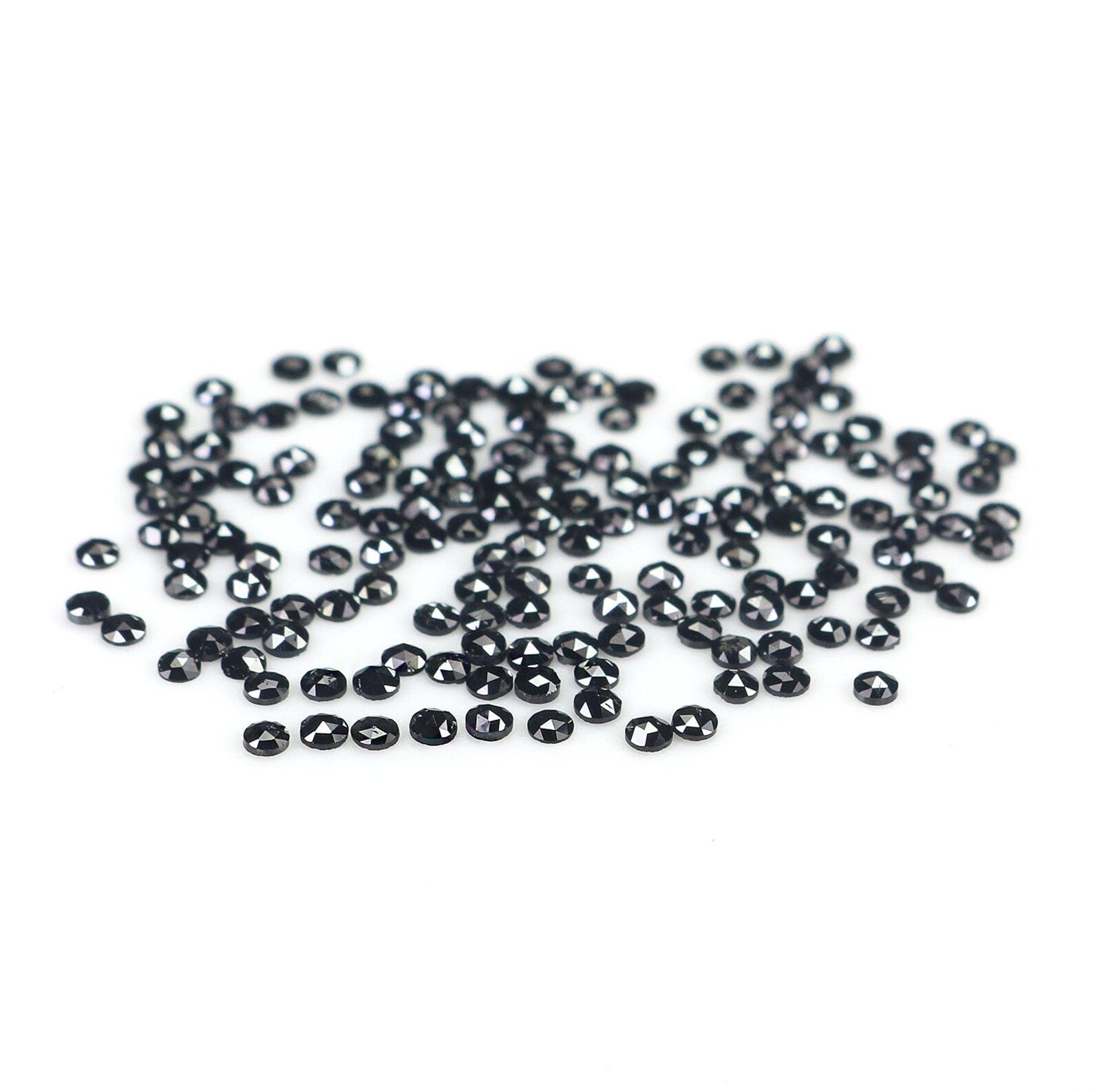 2.92 Ct Natural Loose Round Shape Diamond Black Color Round Cut Diamond 1.65 MM Natural Diamond Black Color Round Rose Cut Diamond NQ1827