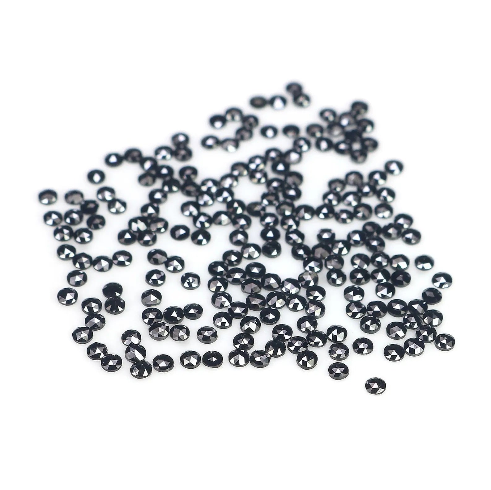 3.07 Ct Natural Loose Round Shape Diamond Black Color Round Cut Diamond 1.55 MM Natural Diamond Black Color Round Rose Cut Diamond NQ1822