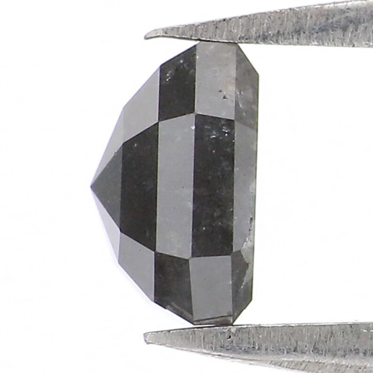 0.99 CT Natural Loose Radiant Shape Diamond Grey Color Radiant Cut Diamond 5.70 MM Natural Loose Grey Color Radiant Rose Cut Diamond NQ8127