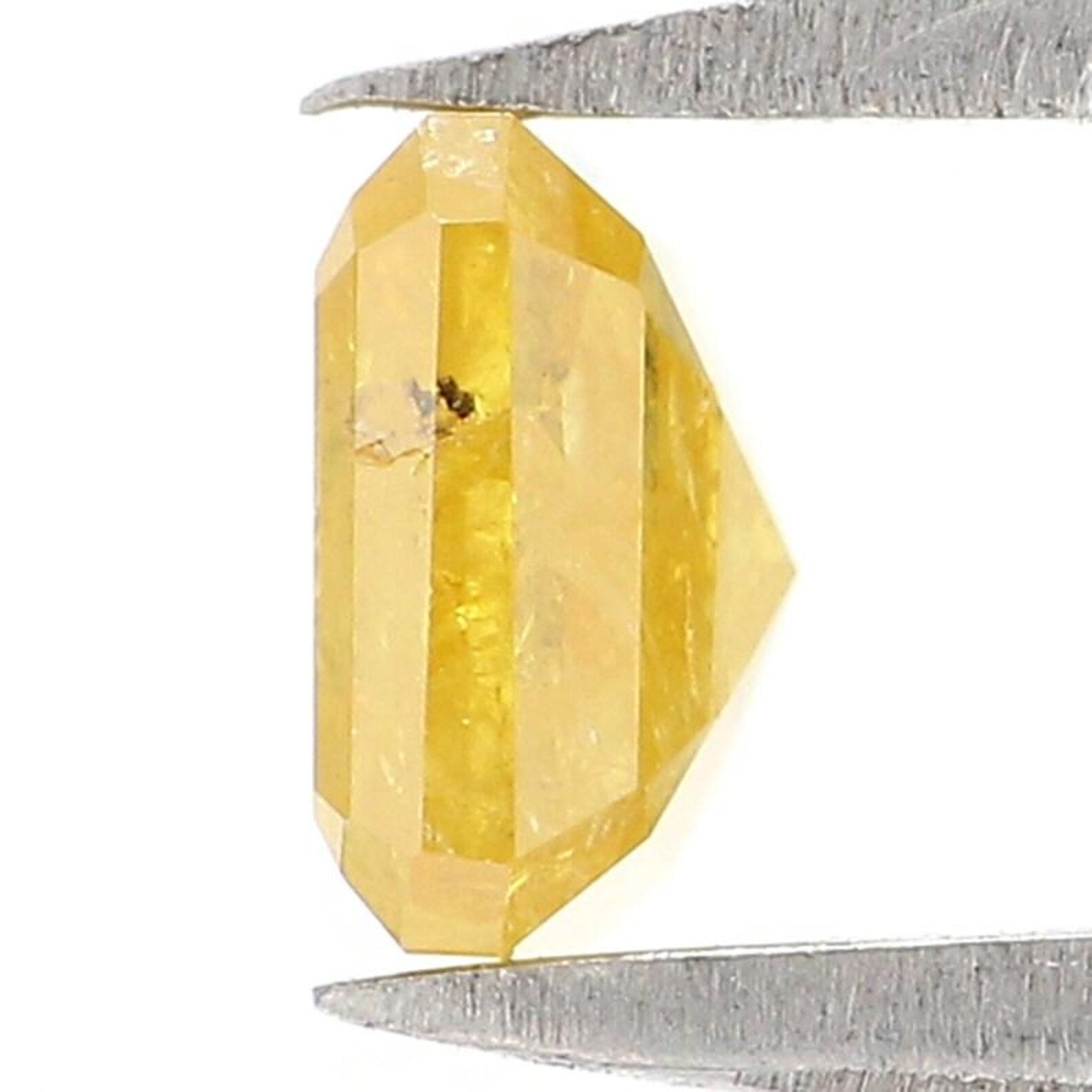 0.76 CT Natural Loose Emerald Shape Diamond Yellow Color Emerald Cut Diamond 5.05 MM Natural Loose Diamond Emerald Rose Cut Diamond NQ2212