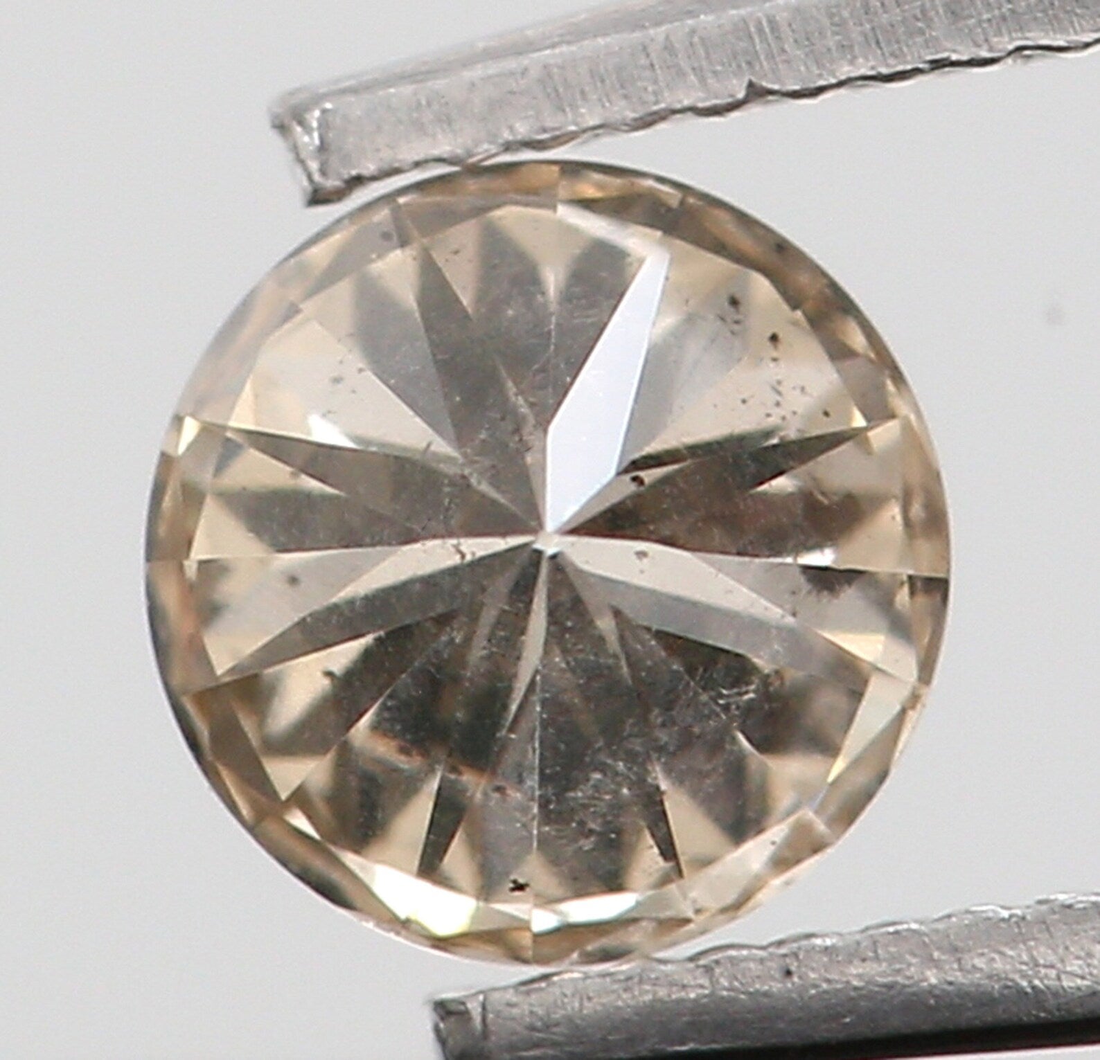 0.13 Ct Natural Loose Diamond Round Brown Color SI2 Clarity 3.20 MM N7293