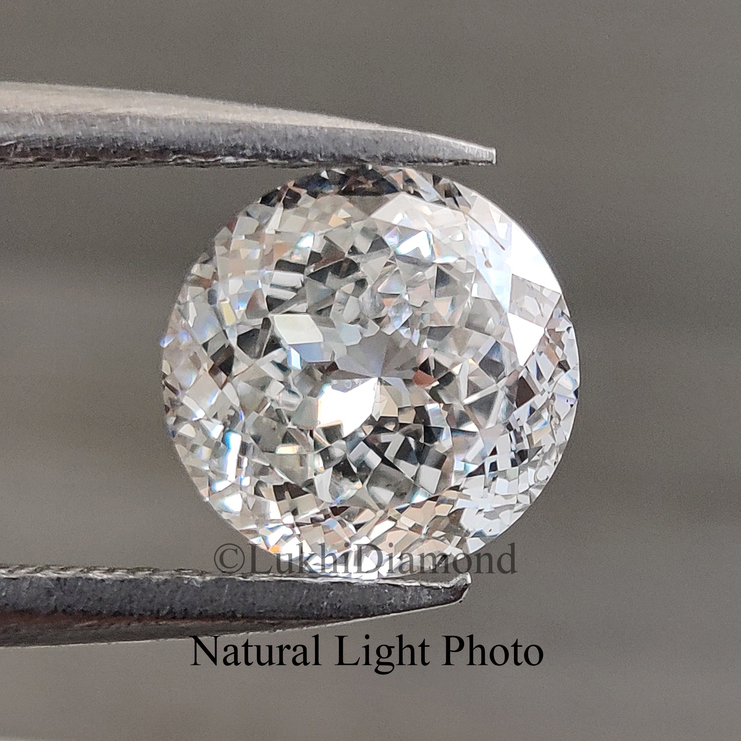 1 CT Round Portuguese Cut Diamond Lab Grown Diamond Lab Created Loose Diamond Round CVD Diamond Lab Made Round Cut for Engagement Ring Q153