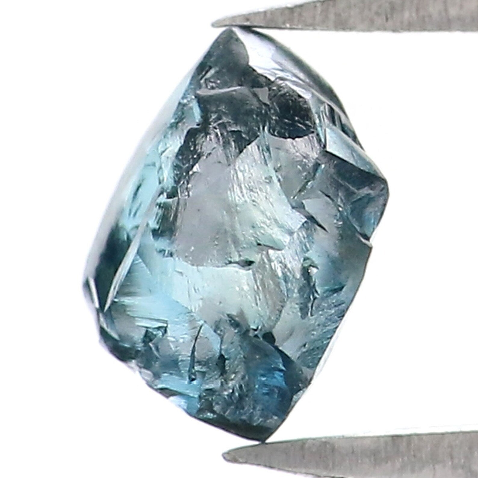 0.74 CT Natural Loose Rough Shape Diamond Blue Color Irregular Cut Diamond 5.65 MM Natural Loose Diamond Blue Rough Uncut Diamond NQ2024