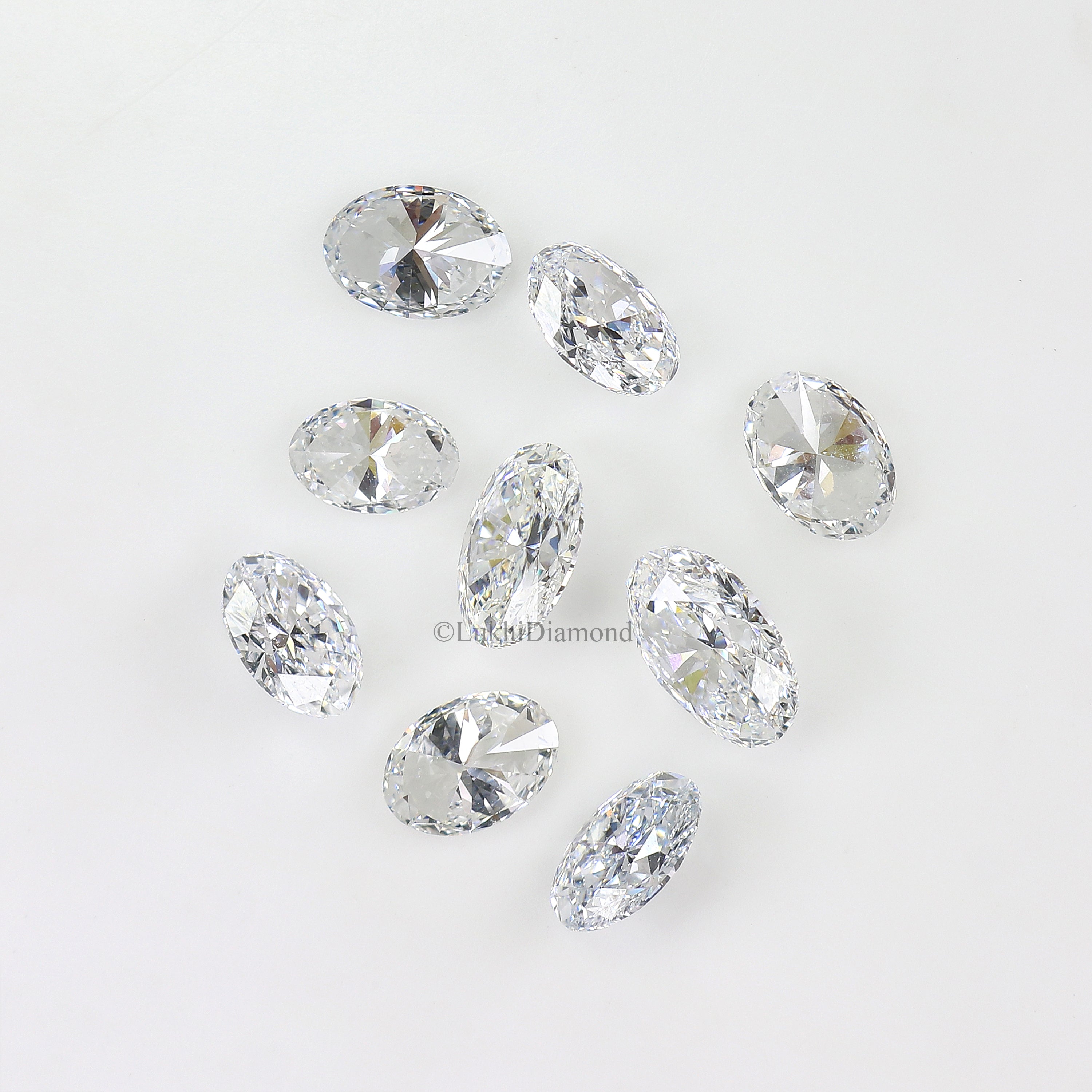 Oval Cut Diamond E/D Color VS Clarity Lab Grown Diamond Lab Created Loose Diamond Oval Shape 4X3/5X3/5.5X3.5/6X4 MM Lab CVD Diamond Q162