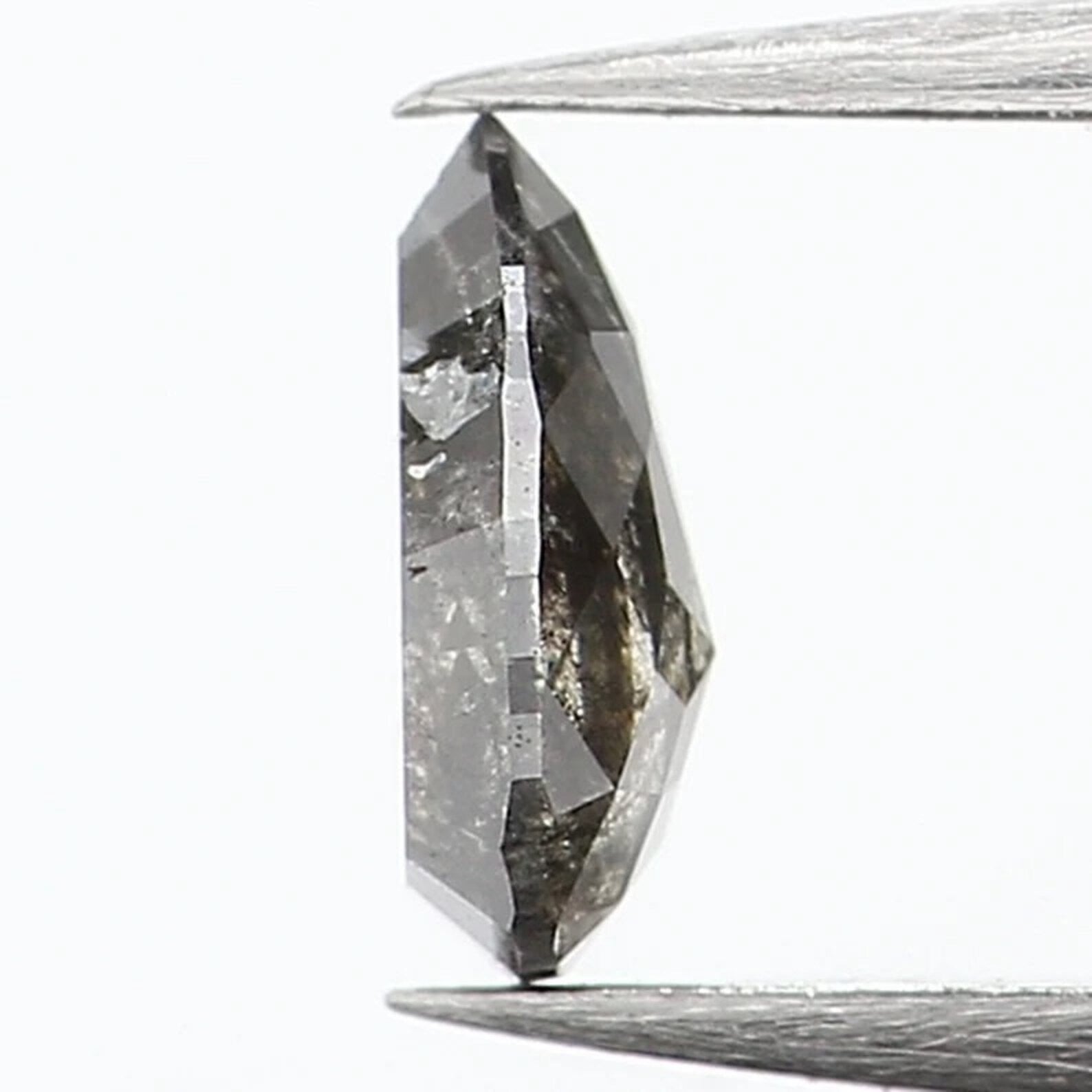0.25 CT Natural Loose Pear Shape Diamond Salt And Pepper Pear Diamond 5.00 MM Natural Diamond Black Grey Color Pear Rose Cut Diamond NQ1445