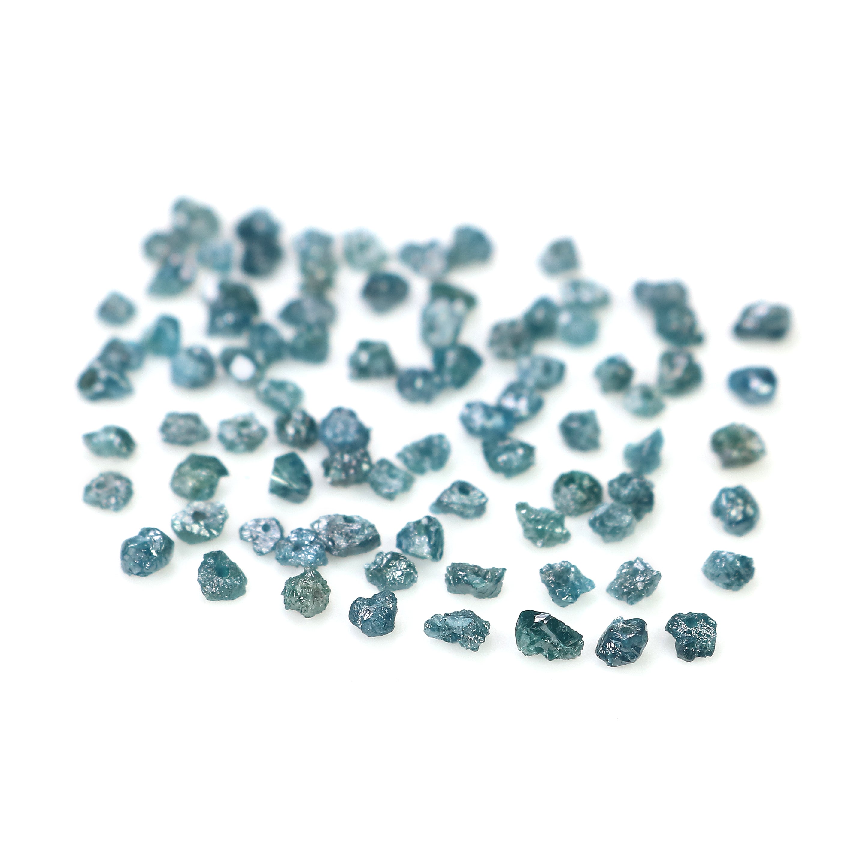 Natural Loose Rough Bead Shape Diamond Blue Color Rough Bead Cut Diamond 5.00 Ct Lot Uncut Drilled Bead Rough Irregular Cut Diamond Q80-1