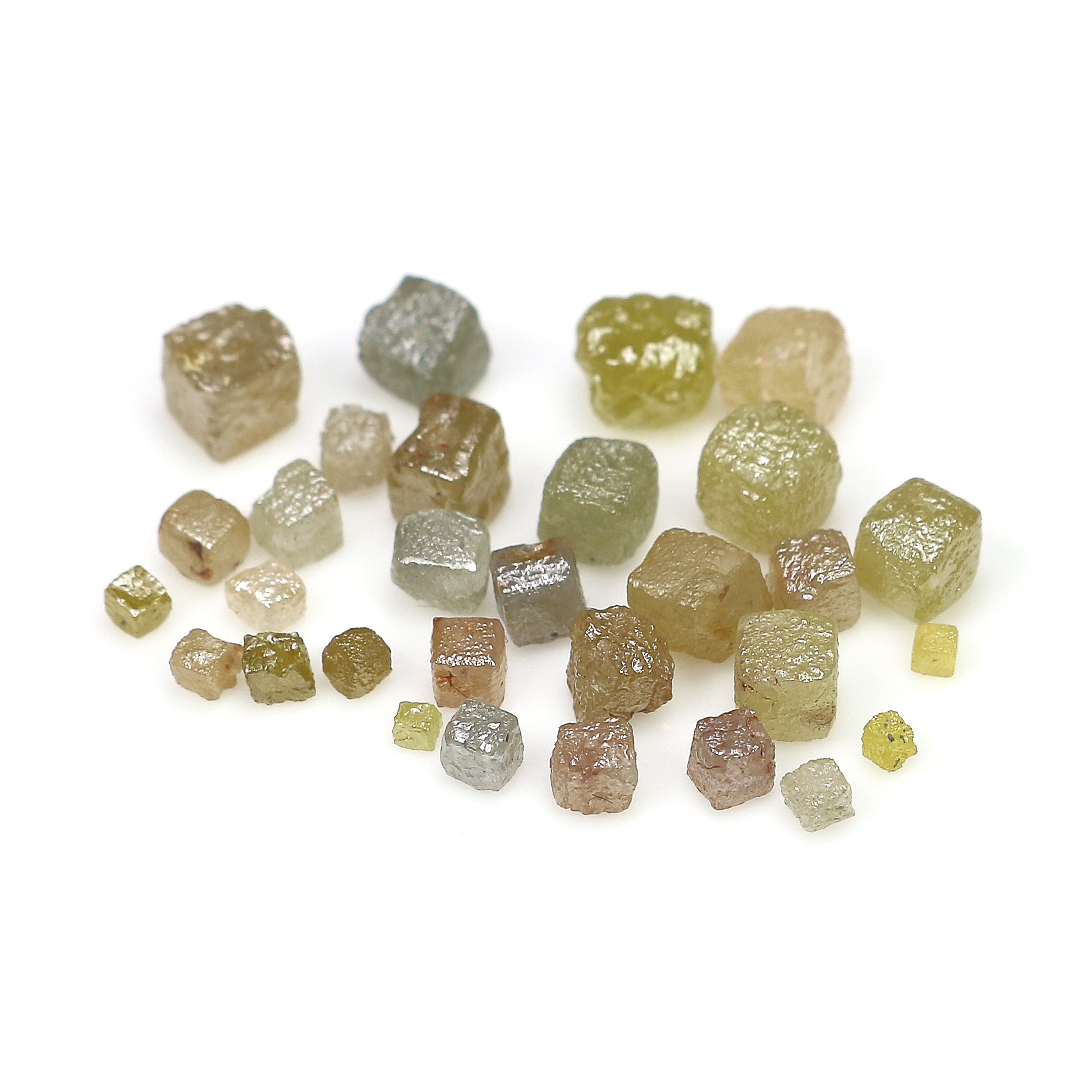 Natural Loose Rough Cube Shape Diamond Mix Color Rough Cut Diamond 1.00 to 4.00 MM 1.00 Ct Lot Uncut Rough Cube Irregular Cut Diamond Q73