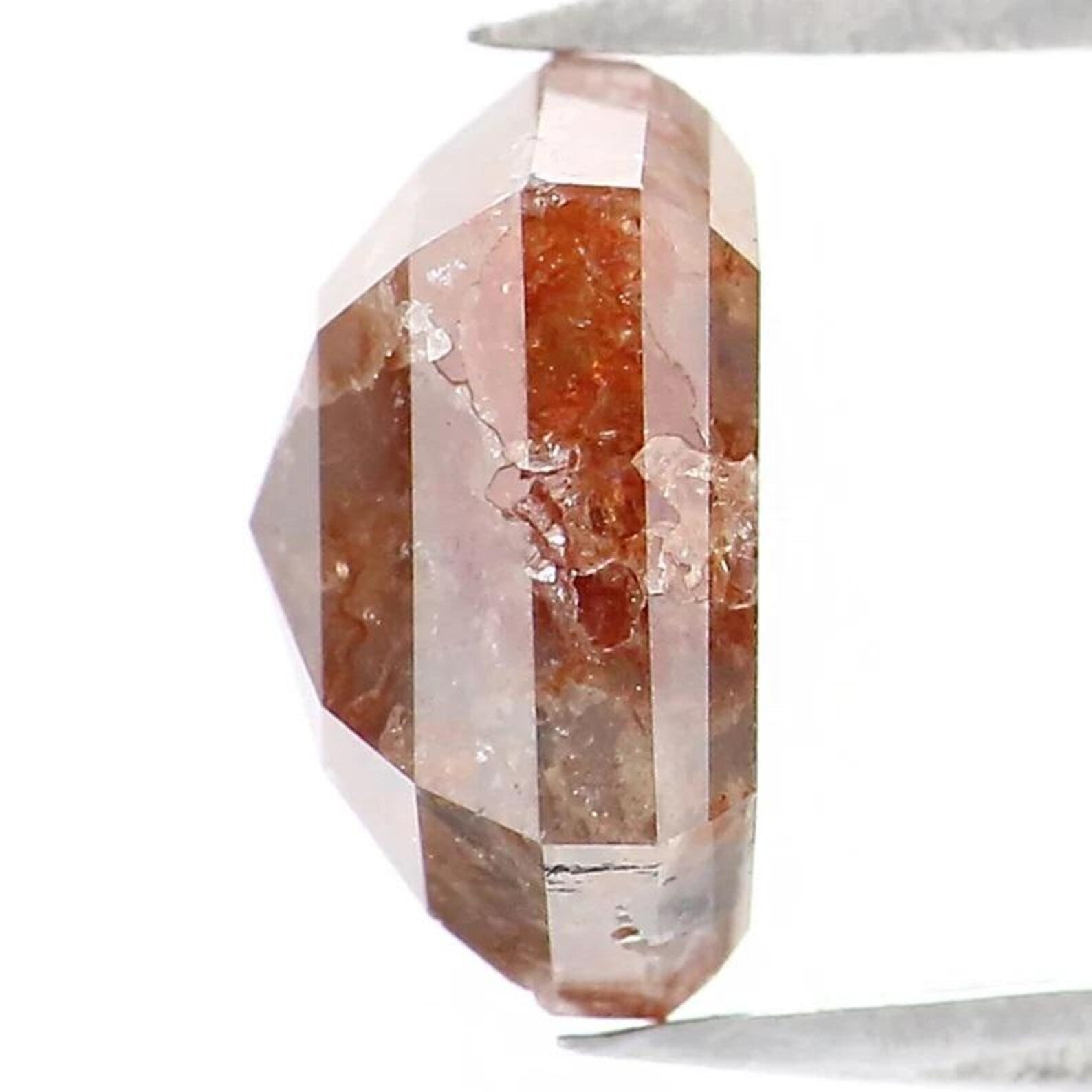 1.99 CT Natural Loose Hexagon Shape Diamond Brown Color Hexagon Diamond 8.15 MM Natural Loose Brown Color Hexagon Rose Cut Diamond NQ1982