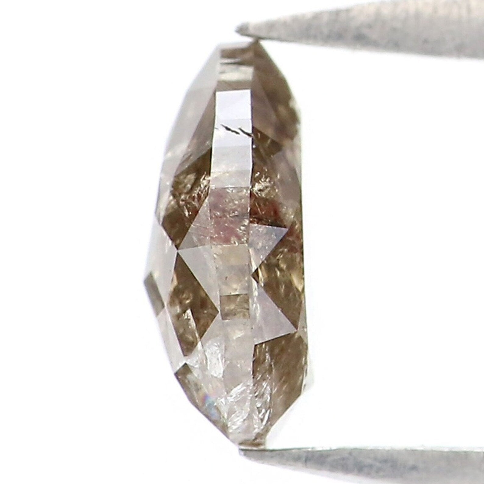0.55 CT Natural Loose Pear Shape Diamond Grey Brown Color Pear Cut Diamond 6.05 MM Natural Loose Diamond Pear Shape Rose Cut Diamond NQ8107