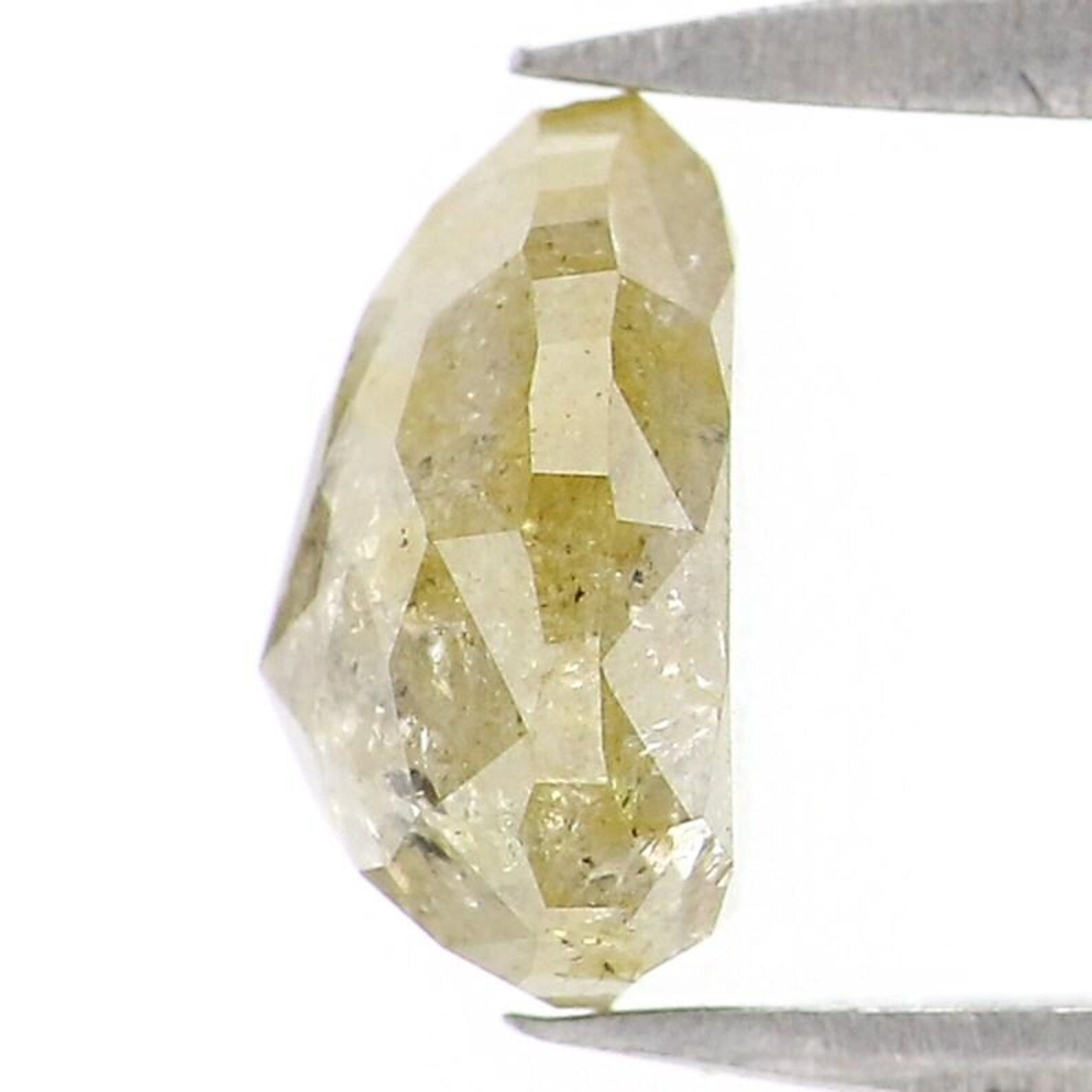 1.47 CT Natural Loose Pear Shape Diamond Yellow Color Pear Cut Diamond 7.40 MM Natural Diamond Green Color Pear Rose Cut Diamond NQ2377