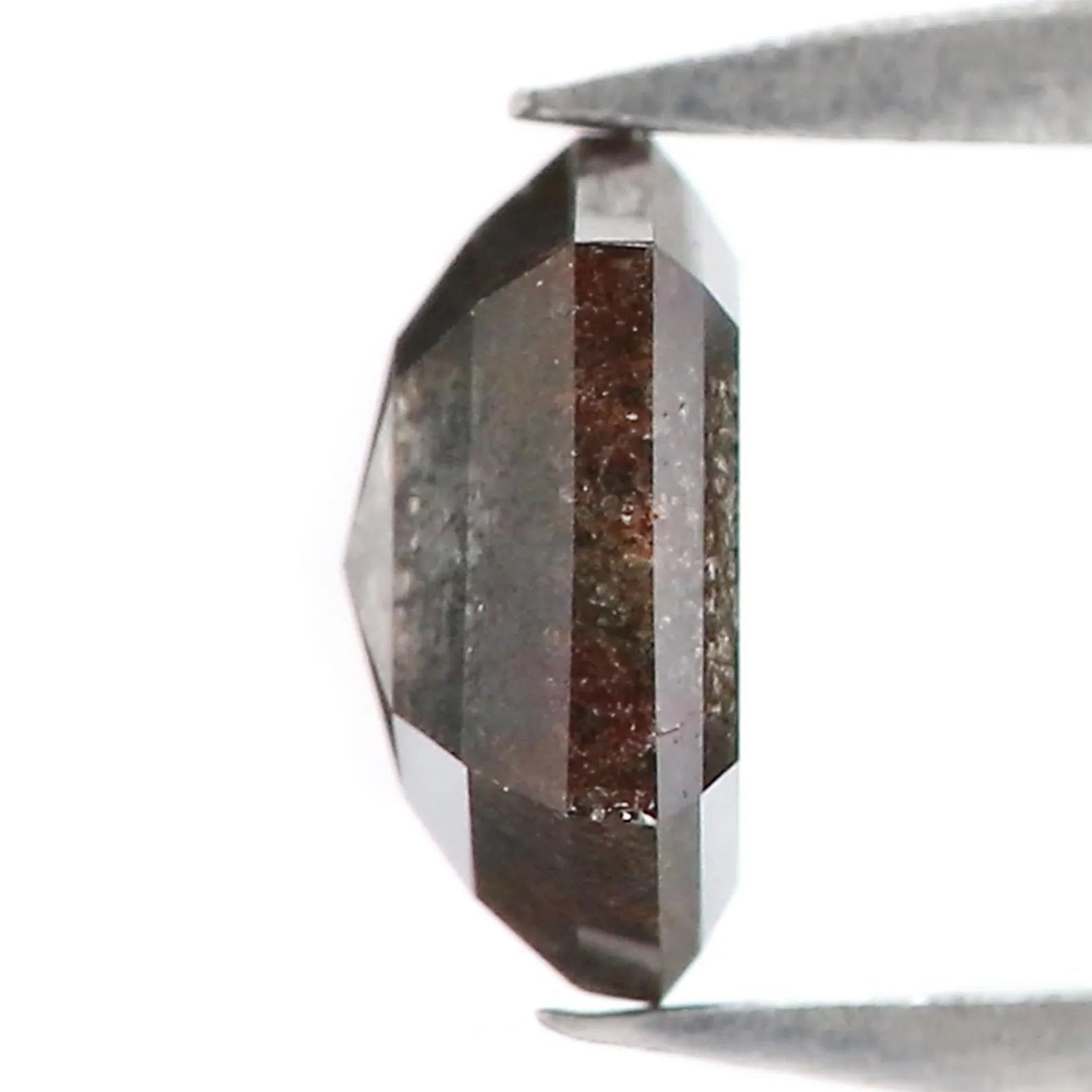 0.61 CT Natural Loose Hexagon Shape Diamond Salt And Pepper Hexagon Diamond 5.80 MM Natural Black Gray Color Hexagon Rose Cut Diamond NQ1255