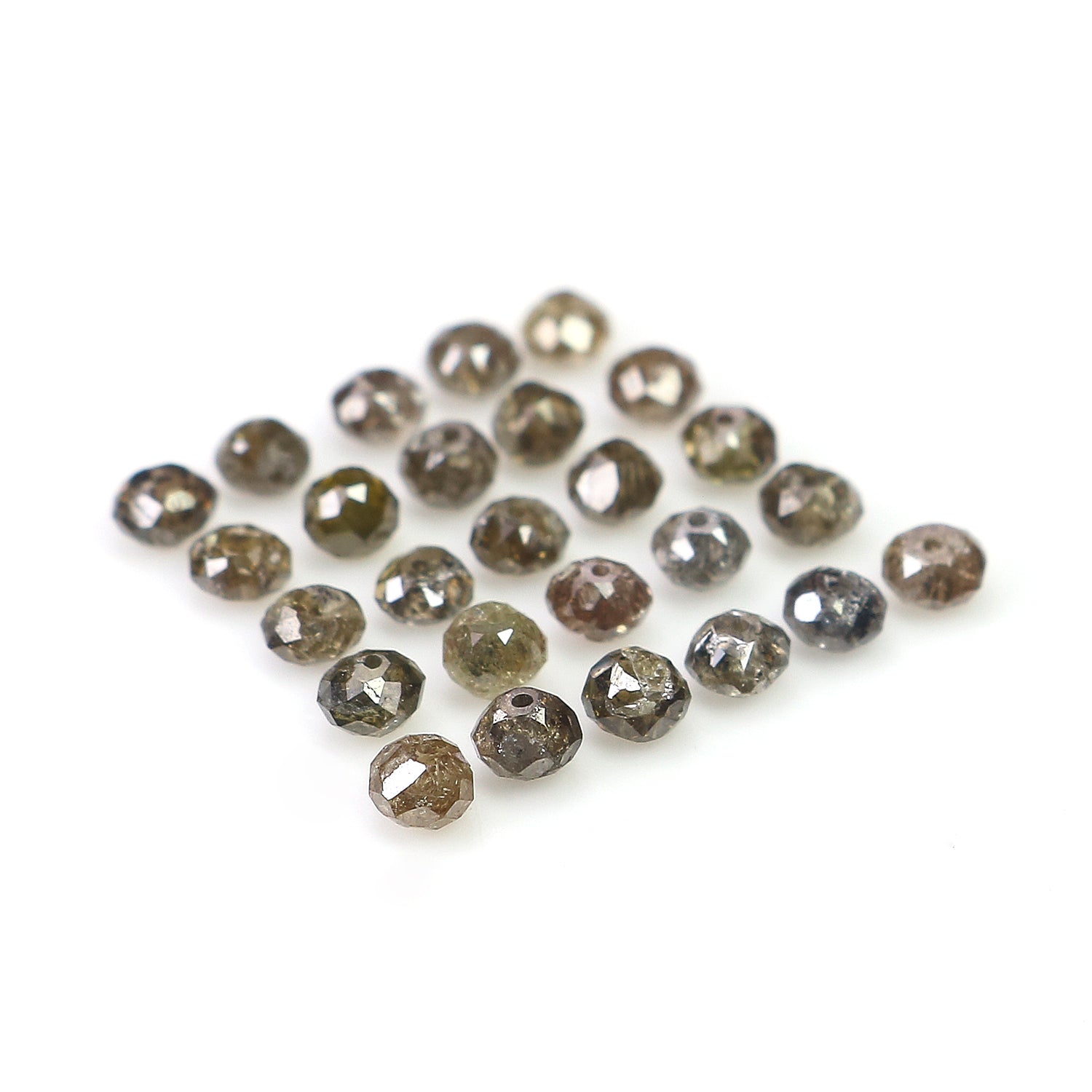 2.21 CT Natural Loose Bead Shape Diamond Brown Color Bead Cut Diamond 2.30 MM Natural Loose Brown Color Diamond Bead Rose Cut Diamond LQ1681