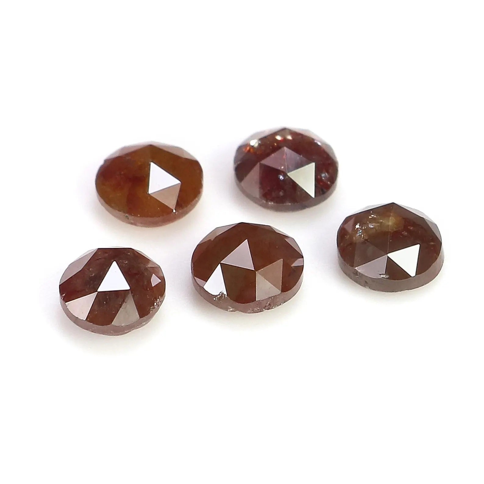 2.19 Ct Natural Loose Round Shape Diamond Brown Color Round Cut Diamond 4.30 MM Natural Diamond Brown Color Round Rose Cut Diamond NQ7627