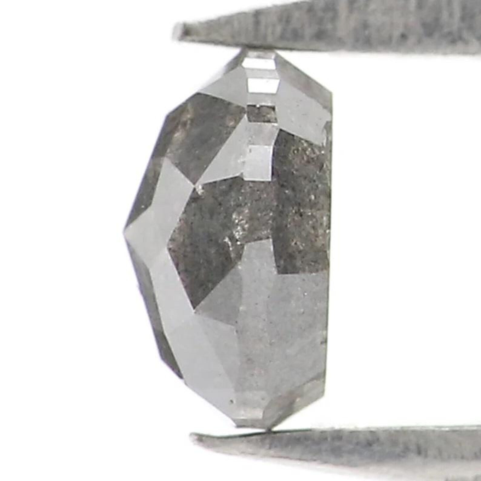 0.45 CT Natural Loose Round Shape Diamond Salt And Pepper Round Cut Diamond 4.50 MM Natural Black Grey Color Round Rose Cut Diamond NQ2312