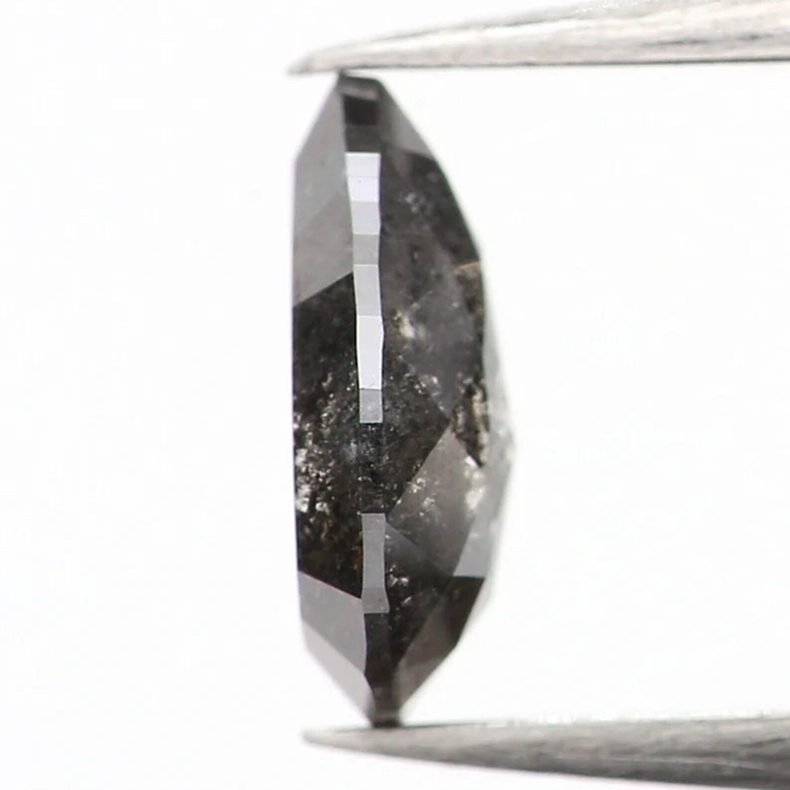 0.36 CT Natural Loose Pear Shape Diamond Salt And Pepper Pear Diamond 6.00 MM Natural Diamond Black Grey Color Pear Rose Cut Diamond NQ1205