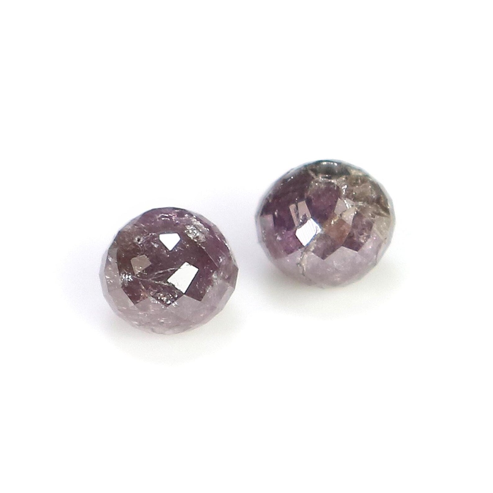 0.93 CT Natural Loose Bead Shape Pair Diamond Pink Color Bead Diamond 3.85 MM Natural Loose Diamond Pink Color Bead Rose Cut Diamond NQ728