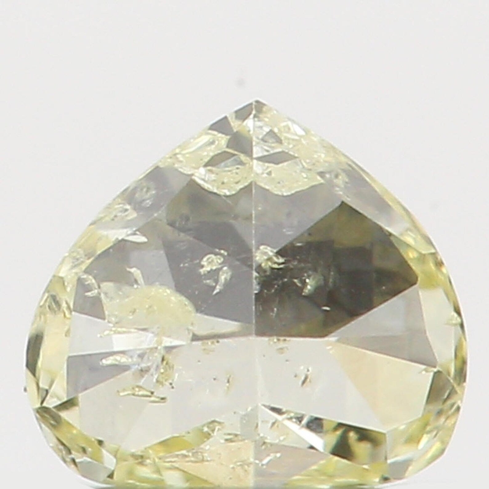 0.14 Ct Natural Loose Diamond Heart Yellow Color I2 Clarity 3.40 MM KDN7386