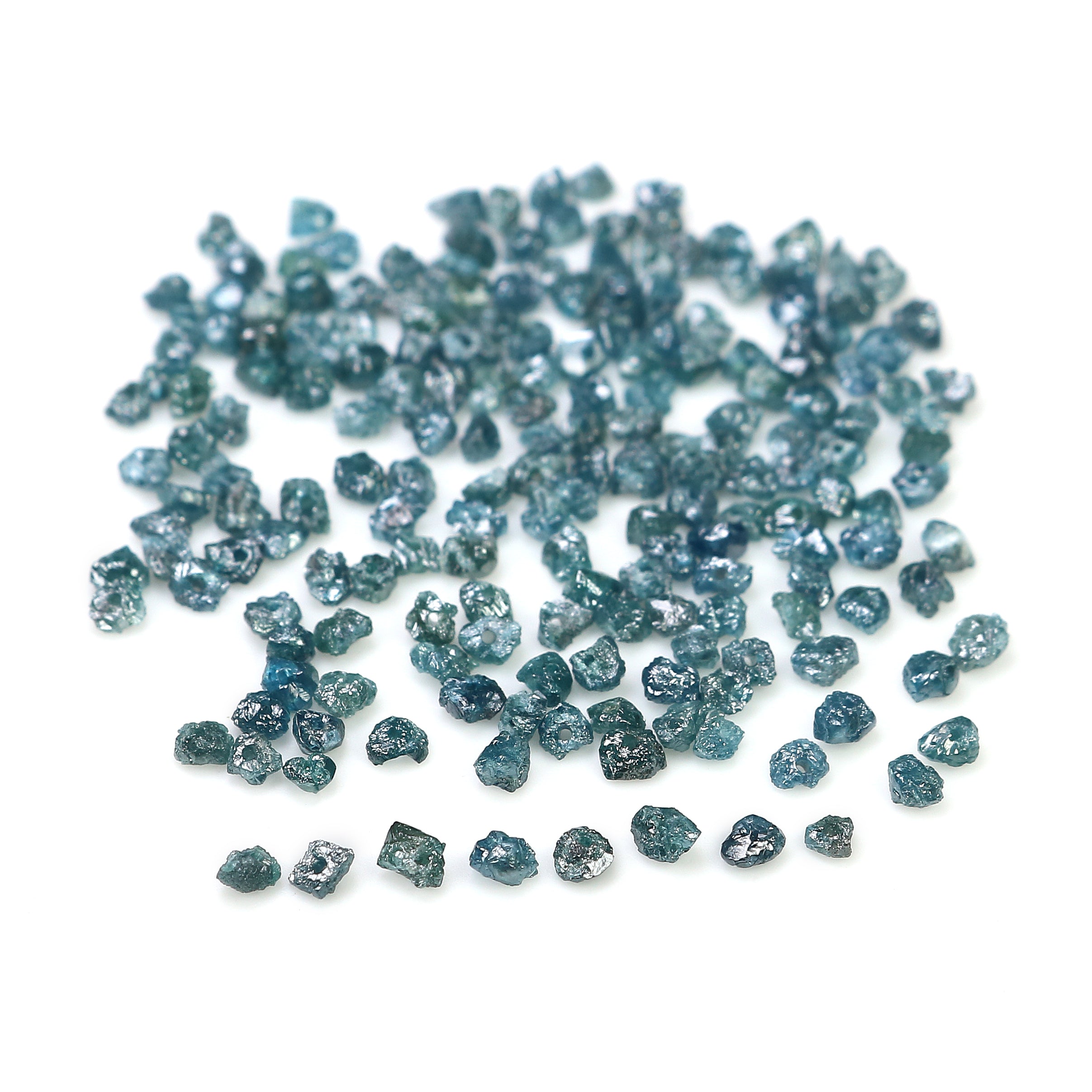 Natural Loose Rough Bead Shape Diamond Blue Color Rough Bead Cut Diamond 2.00 Ct Lot Uncut Drilled Bead Rough Irregular Cut Diamond Q172-1